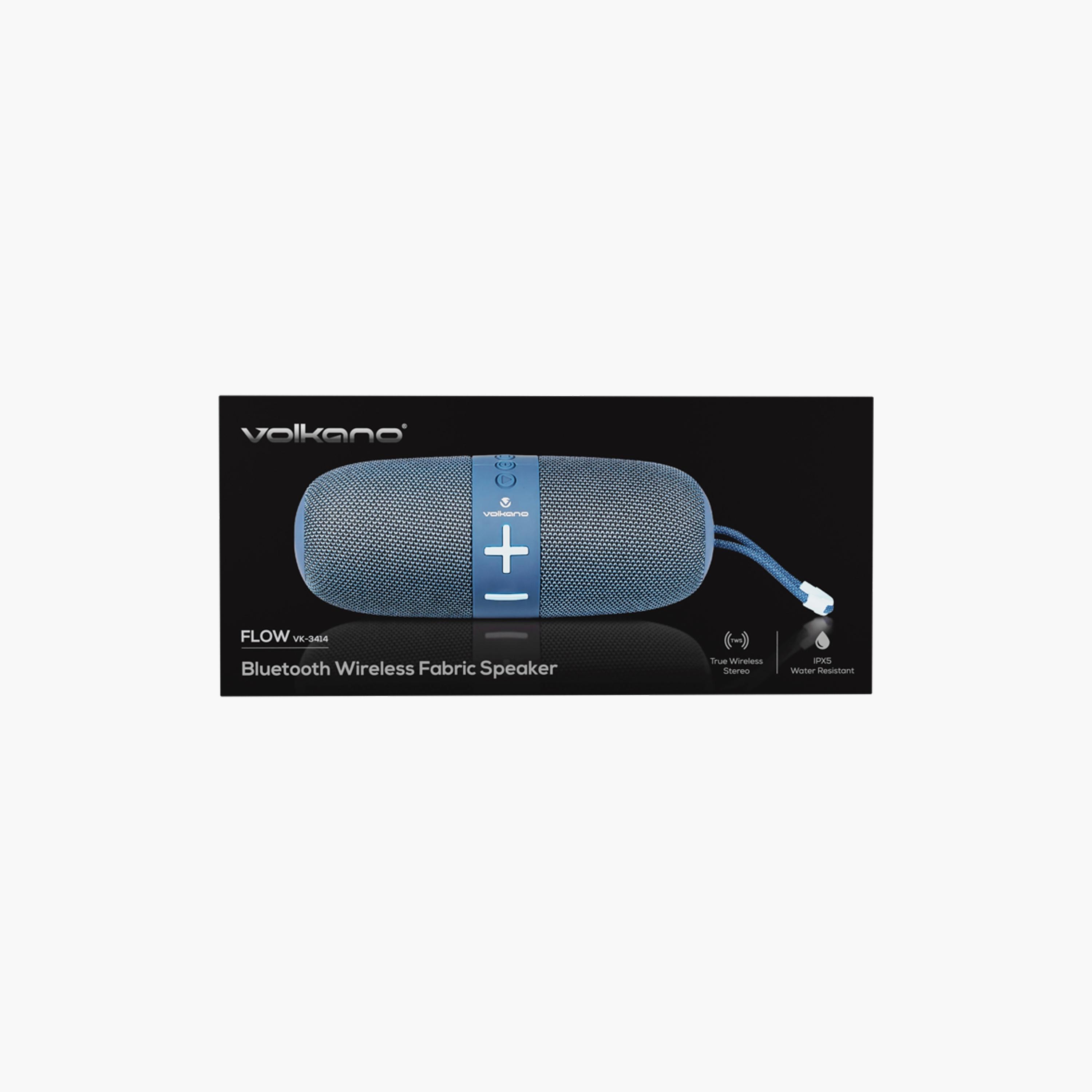 Volkano Flow Series Portable Bluetooth Speaker Blue with Blue Buttons | VK-3414-BL-electronics-speakers-image-2