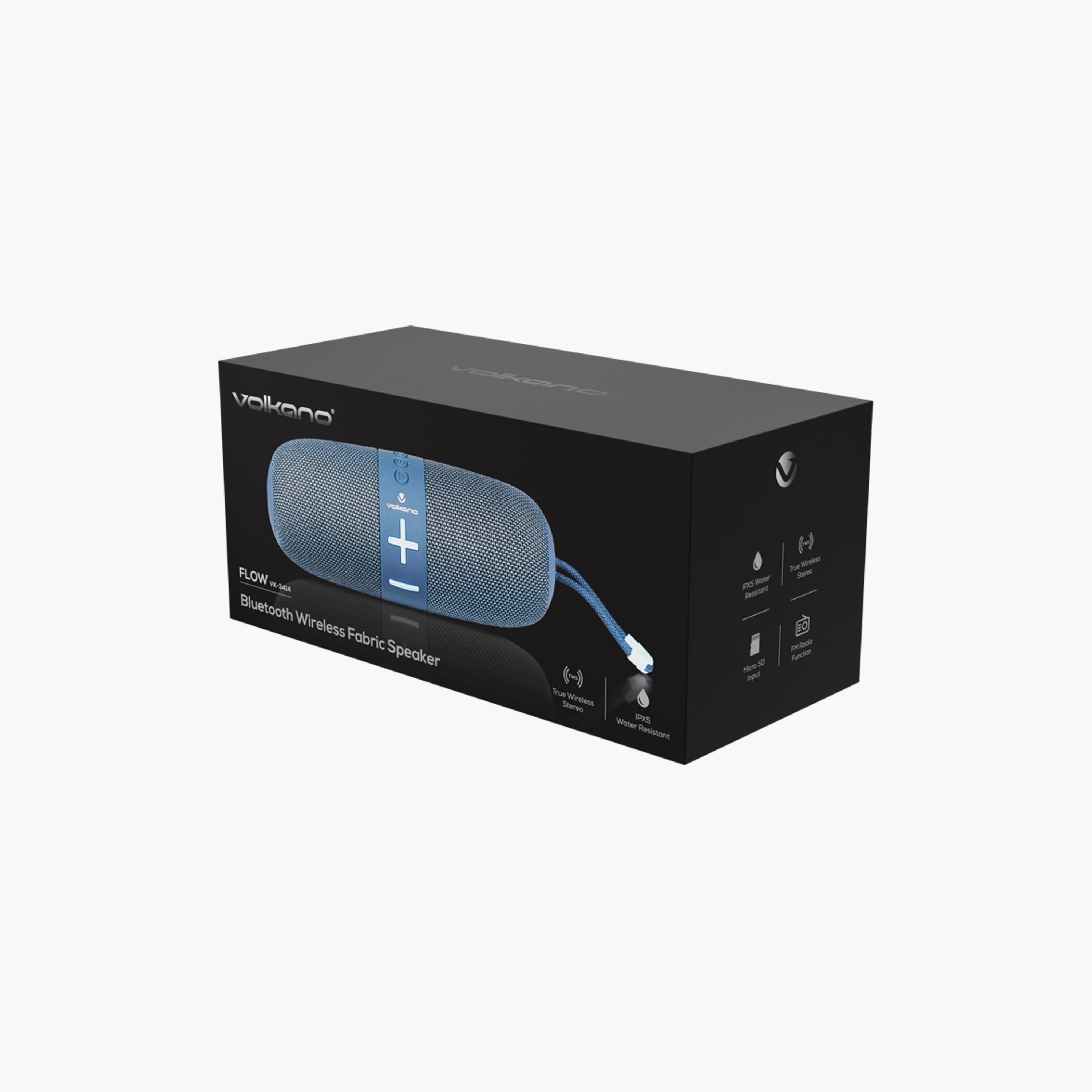 Volkano Flow Series Portable Bluetooth Speaker Blue with Blue Buttons | VK-3414-BL-electronics-speakers-image-4