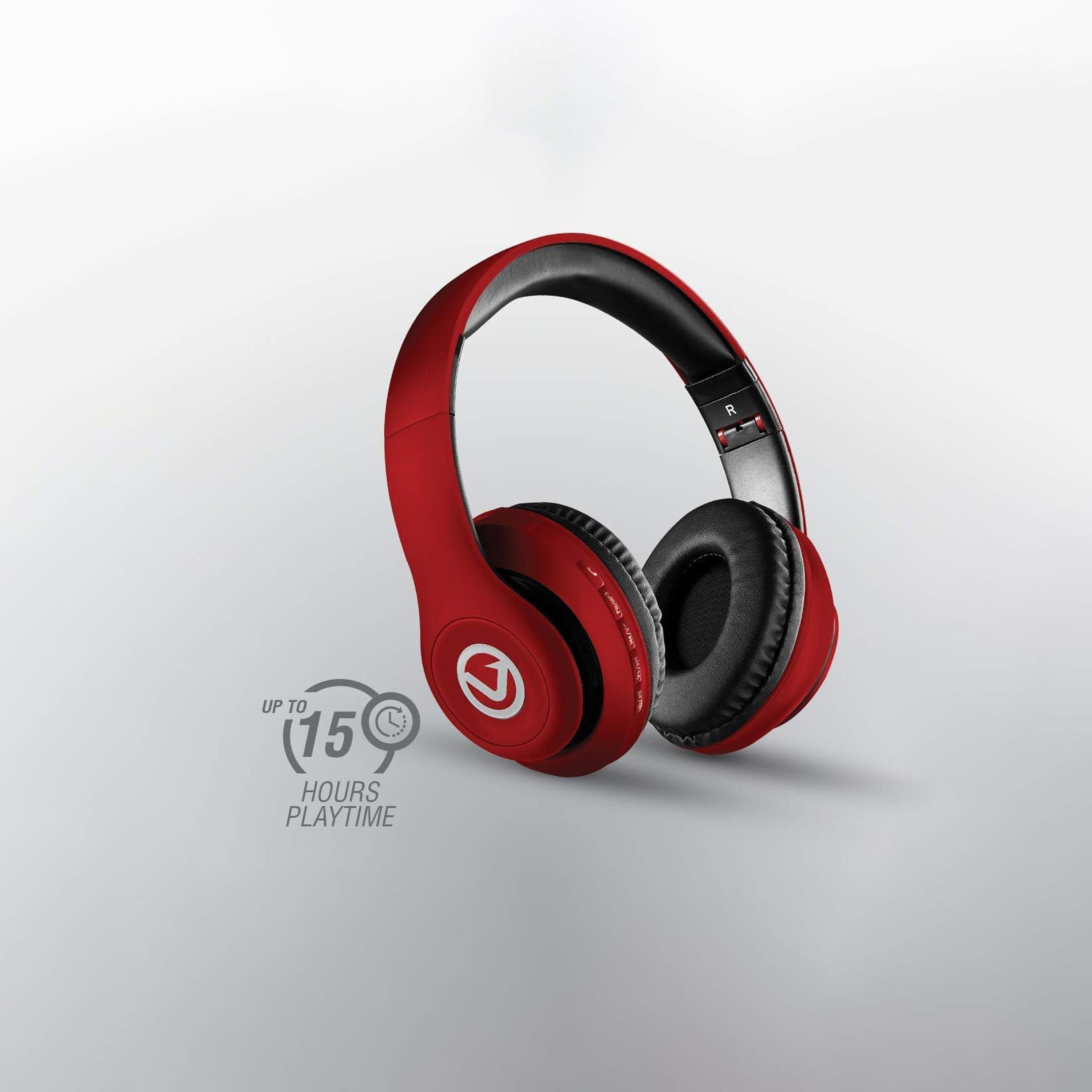 سماعة رأس فولكانو إمبالص سلسلة اللاسلكية بتقنية البلوتوث باللون الأحمر | VB-VH101-RD-electronics-headphonesandearphones-image-2