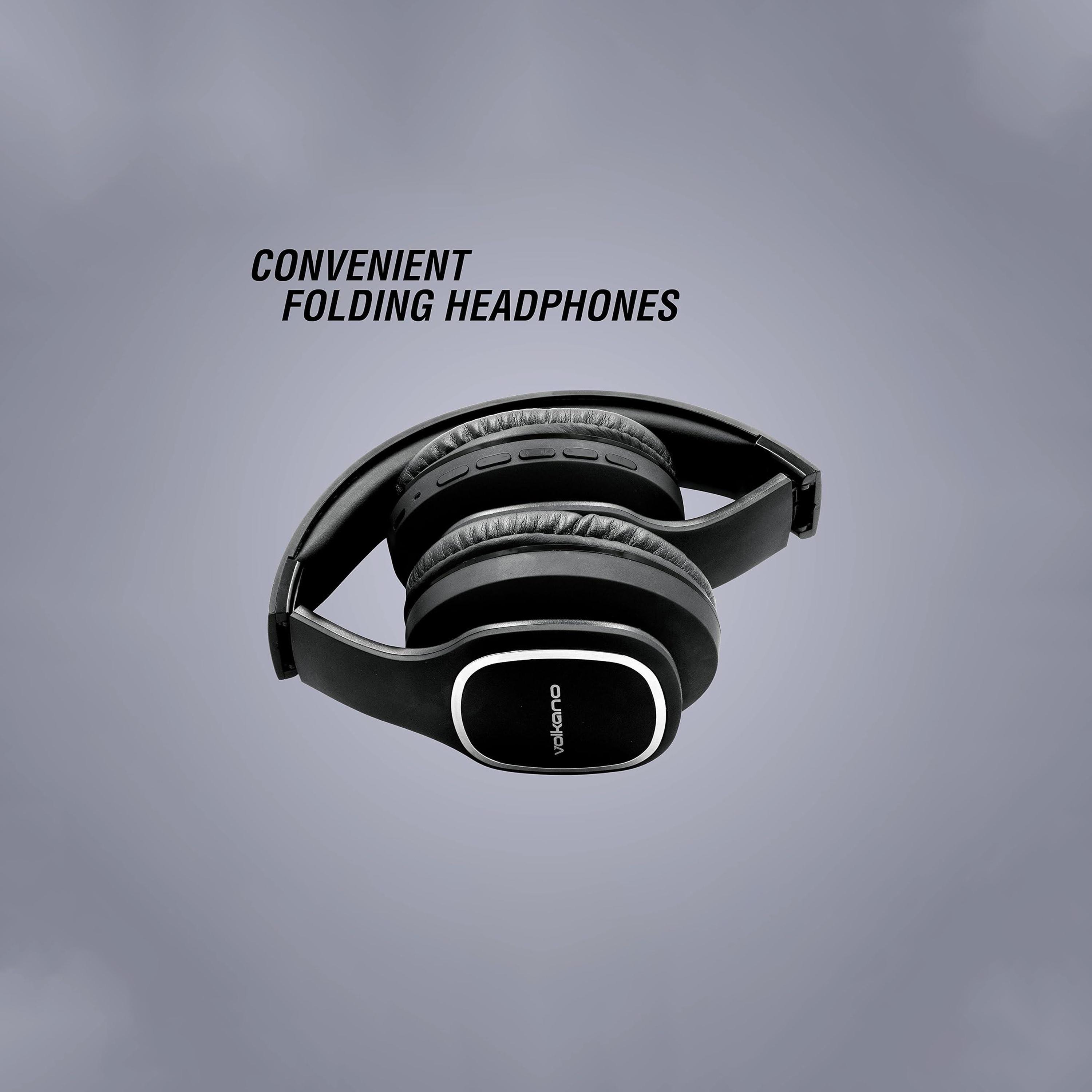 سماعة رأس بلوتوث كاملة الحجم فولكانو فونيك باللون الأسود | VK-2002-BK-electronics-headphonesandearphones-image-2