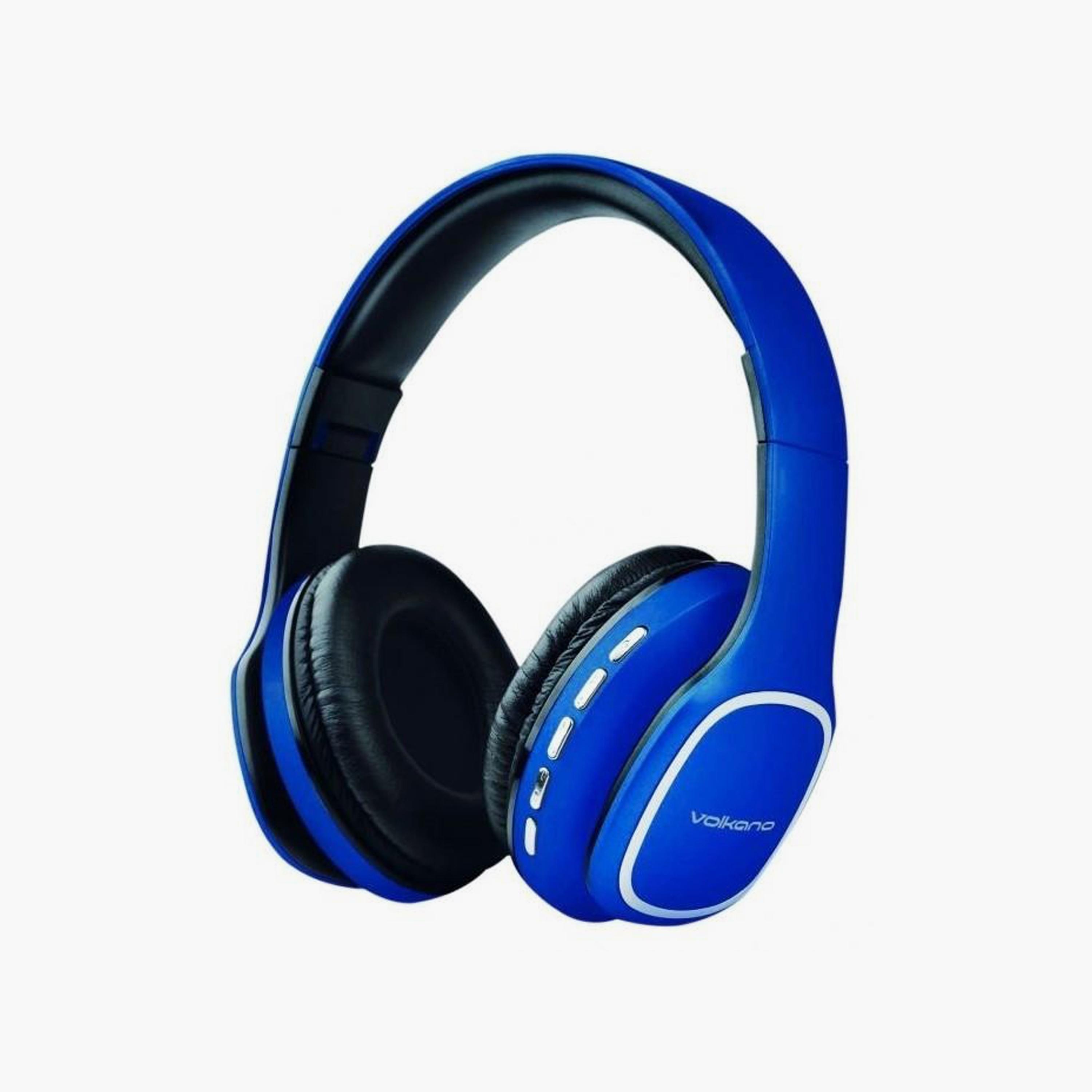 سماعة رأس بلوتوث كاملة الحجم فولكانو فونيك باللون الأزرق | VK-2002-BL-electronics-headphonesandearphones-image-1