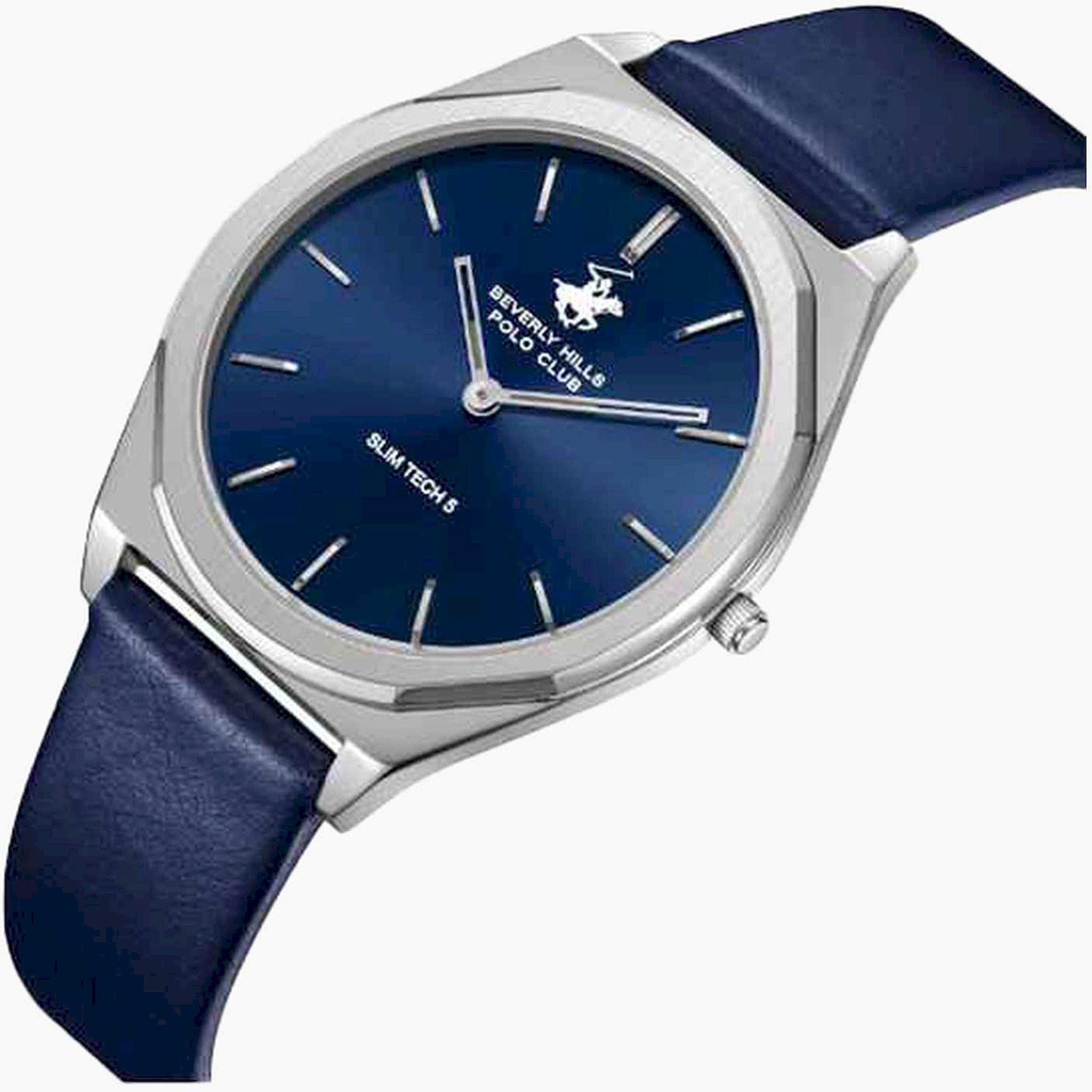 بيفرلي هيلز بولو كلوب- ساعة تناظري سوار جلدي للرجال 39مم لون فضي | BP3712X.399-men-watchesandjewellery-watches-image-3