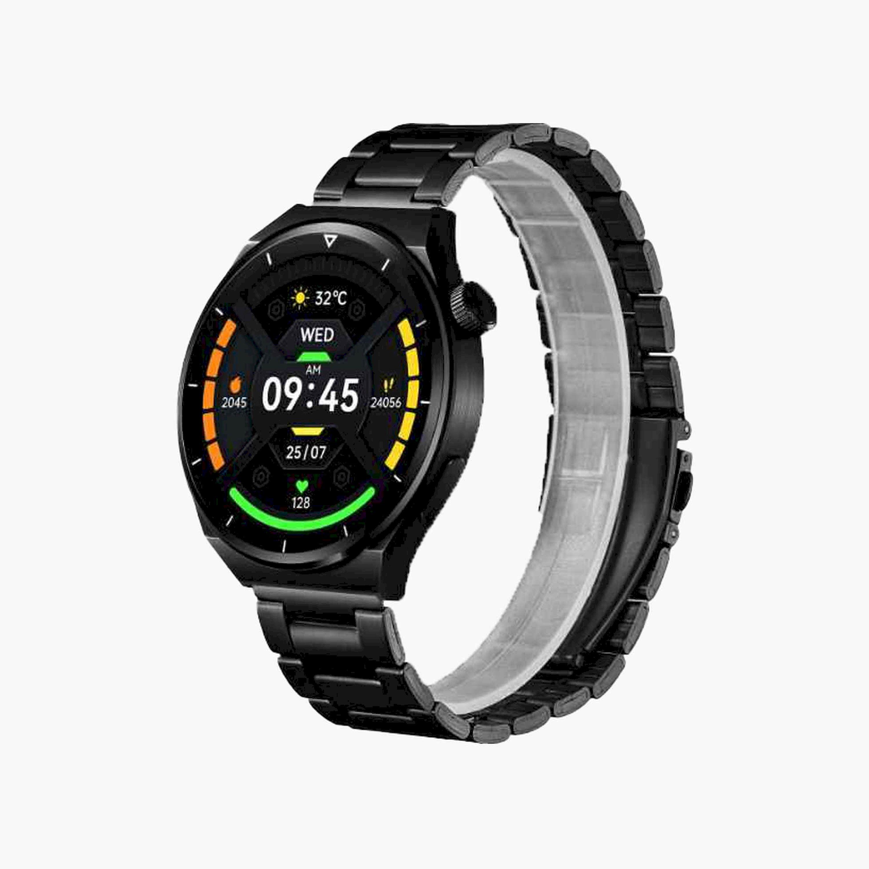 Kenneth Scott Black Smart Watch with Silicone Strap | KG10X-XSBBX-men-watchesandjewellery-watches-image-2