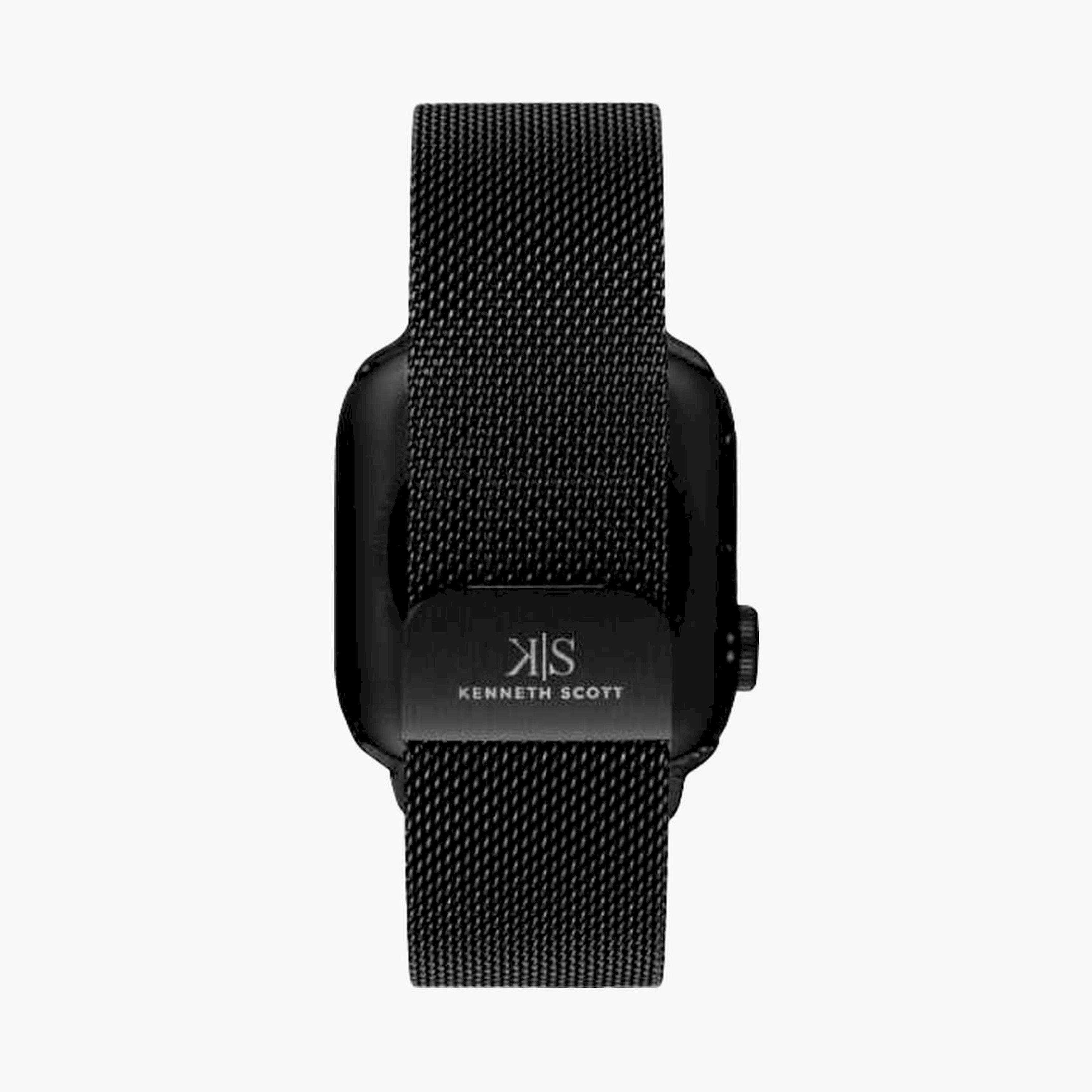 Kenneth Scott Black Smart Watch with Mesh Strap | KA10PROMX-BSBMB-men-watchesandjewellery-watches-image-3