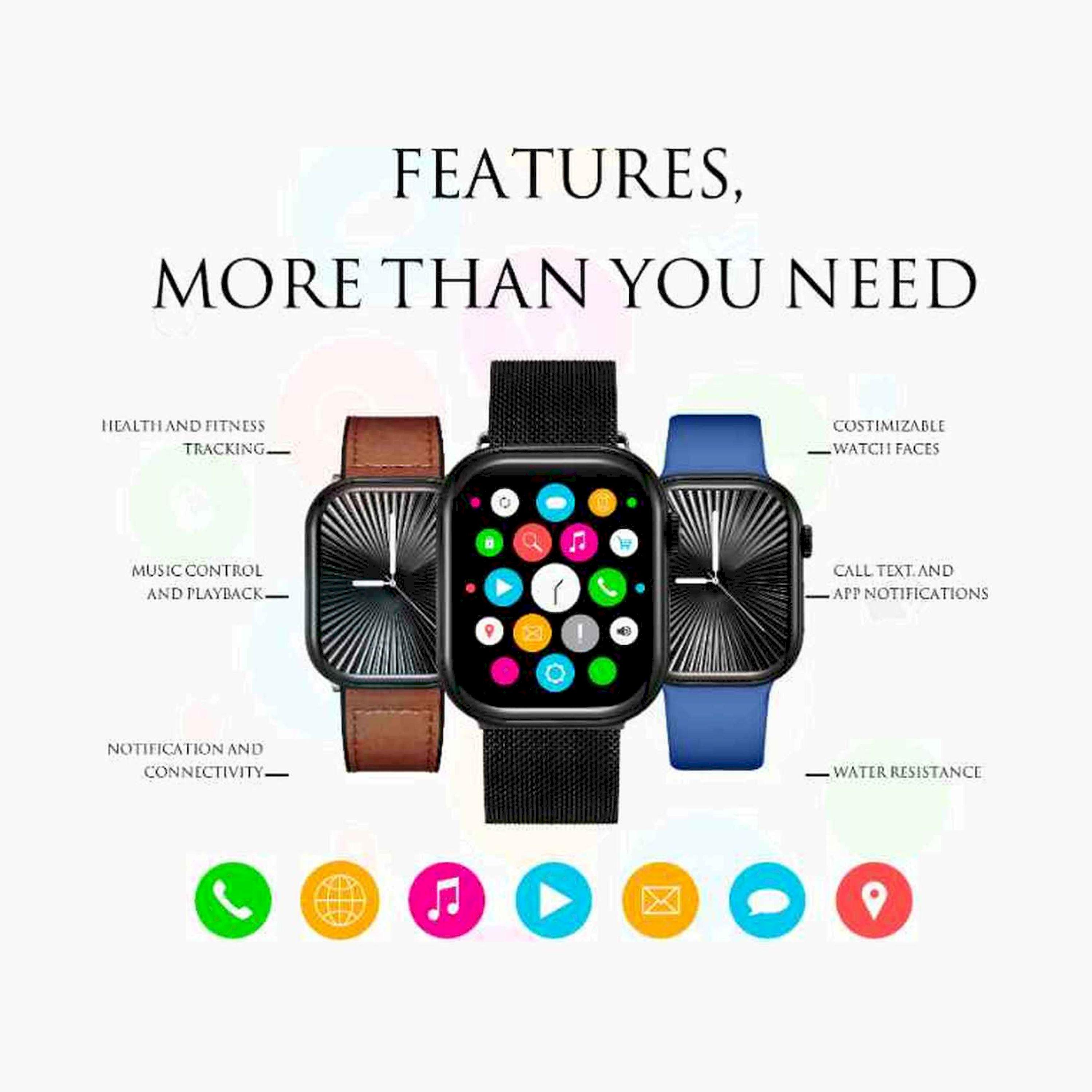 Kenneth Scott Black Smart Watch with Mesh Strap | KA10PROMX-BSBMB-men-watchesandjewellery-watches-image-9