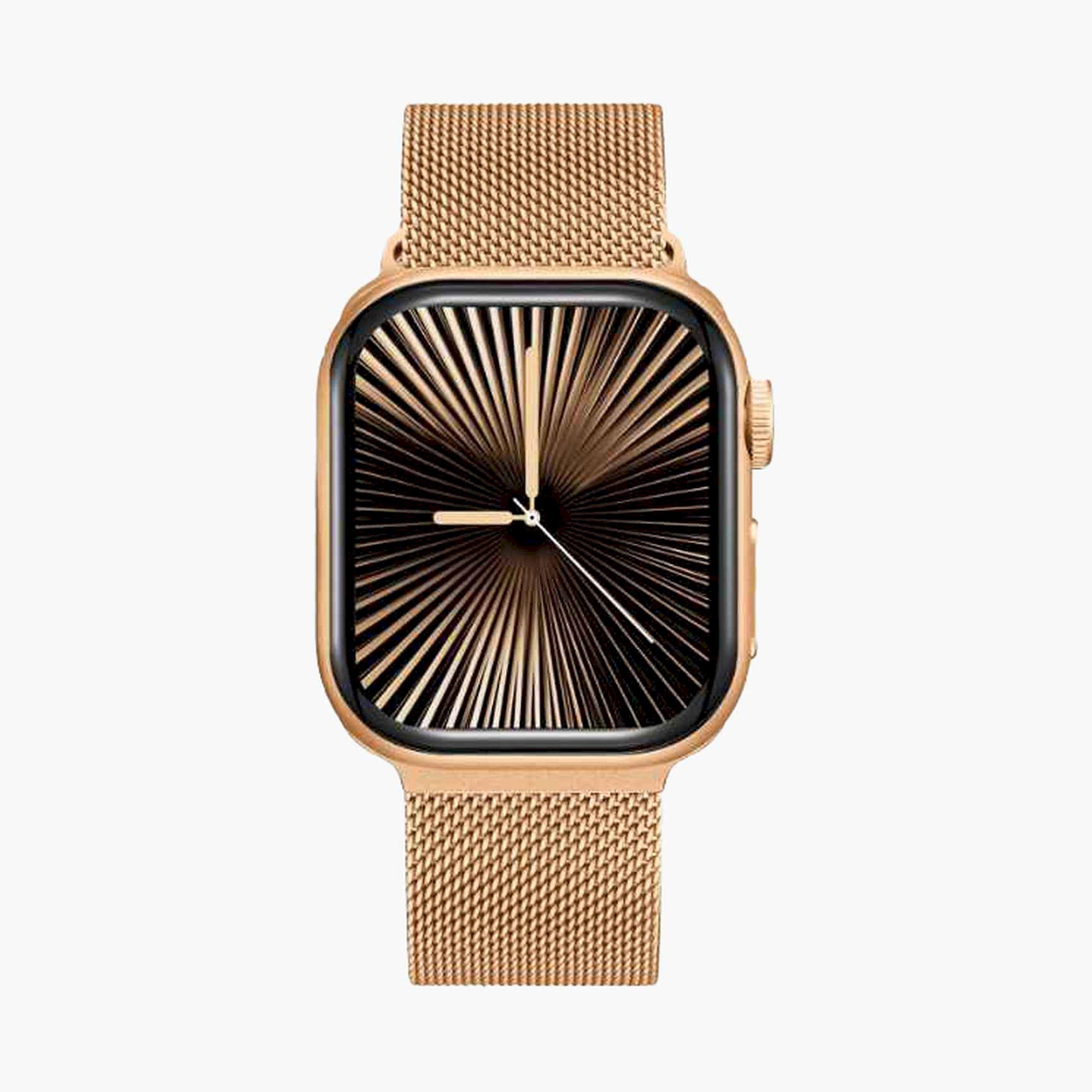 Kenneth Scott Gold Smart Watch with Mesh Strap | KA10PRO-RSBMK-men-watchesandjewellery-watches-image-1