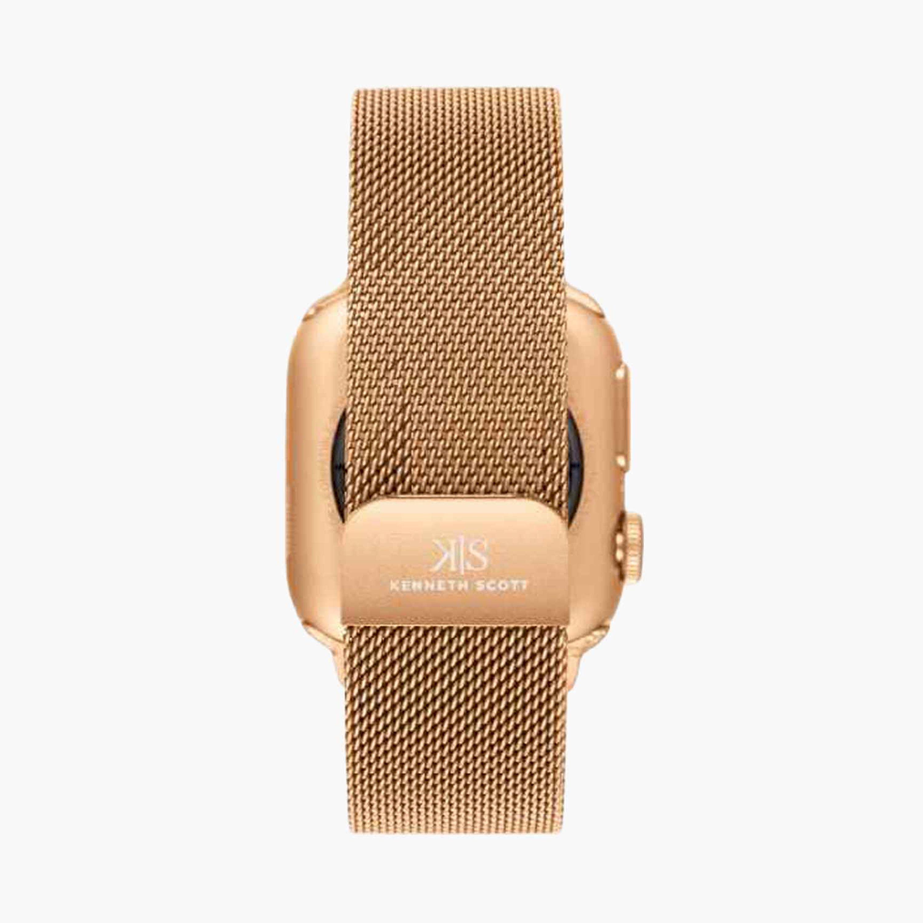 Kenneth Scott Gold Smart Watch with Mesh Strap | KA10PRO-RSBMK-men-watchesandjewellery-watches-image-3