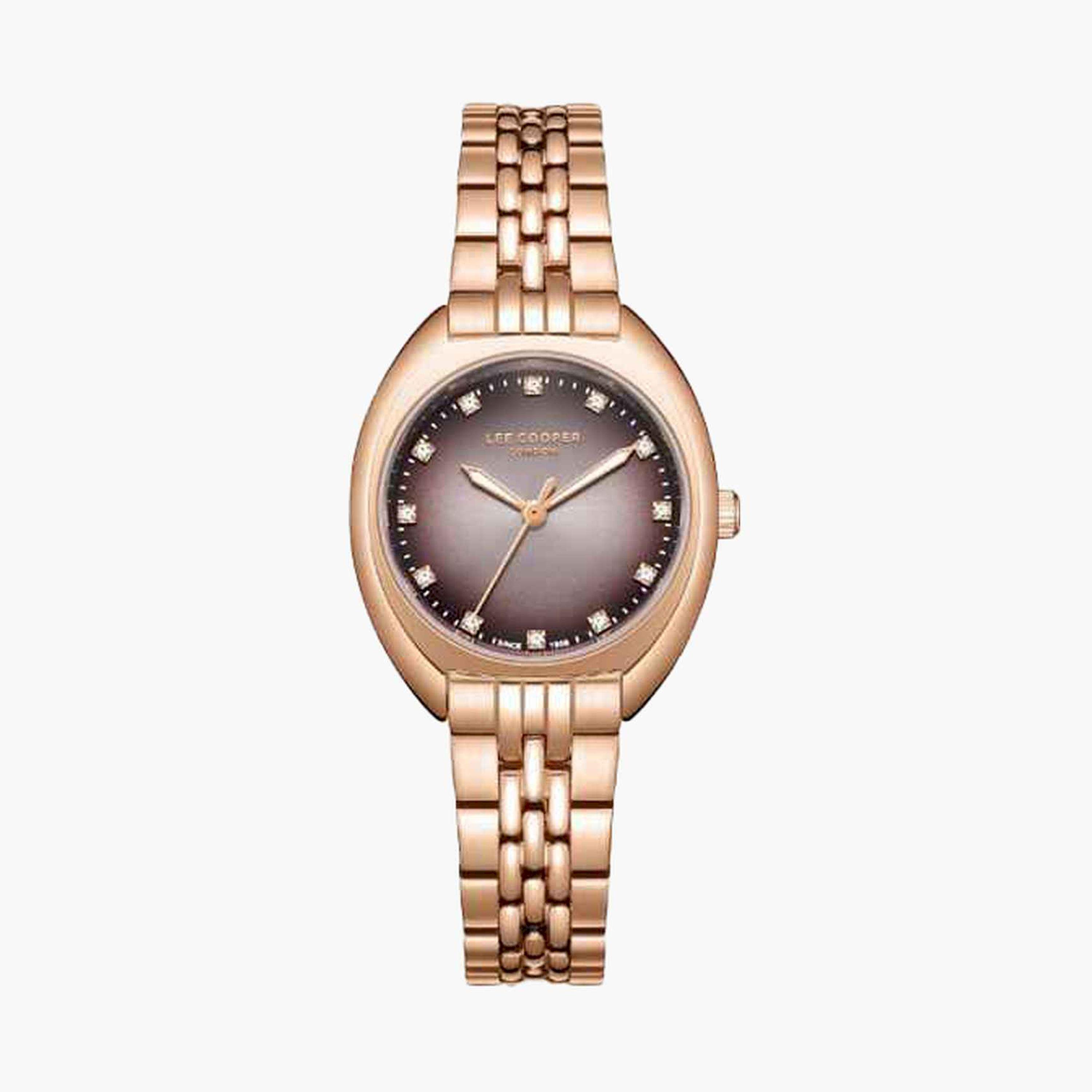 لي كوبر- ساعة تناظري سوار معدني للنساء 30مم لون ذهبي | LC07989.410-women-watchesandjewellery-watches-image-1