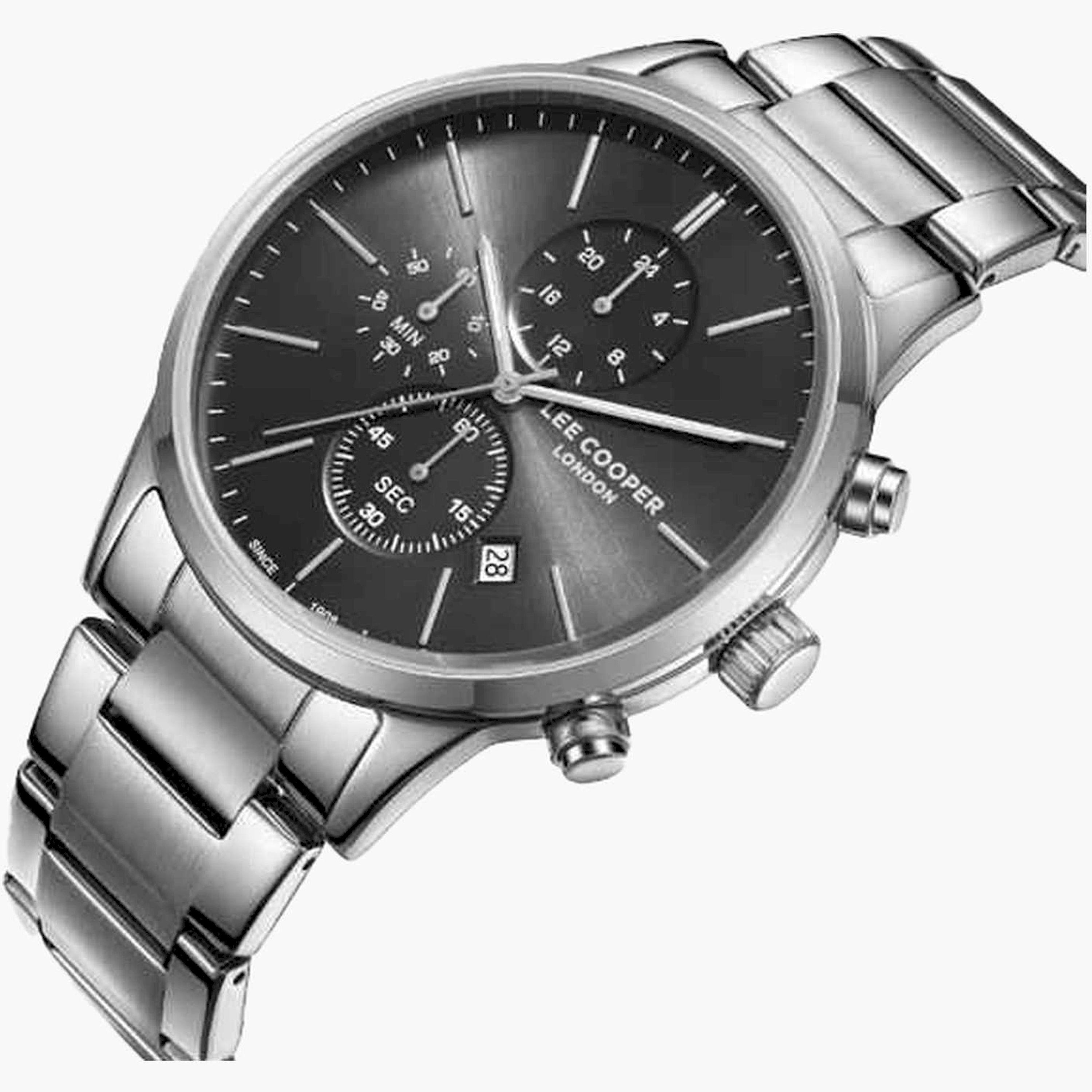 Lee Cooper Men's 44MM Silver Chronograph Metal Strap Watch | LC08042.350-men-watchesandjewellery-watches-image-2