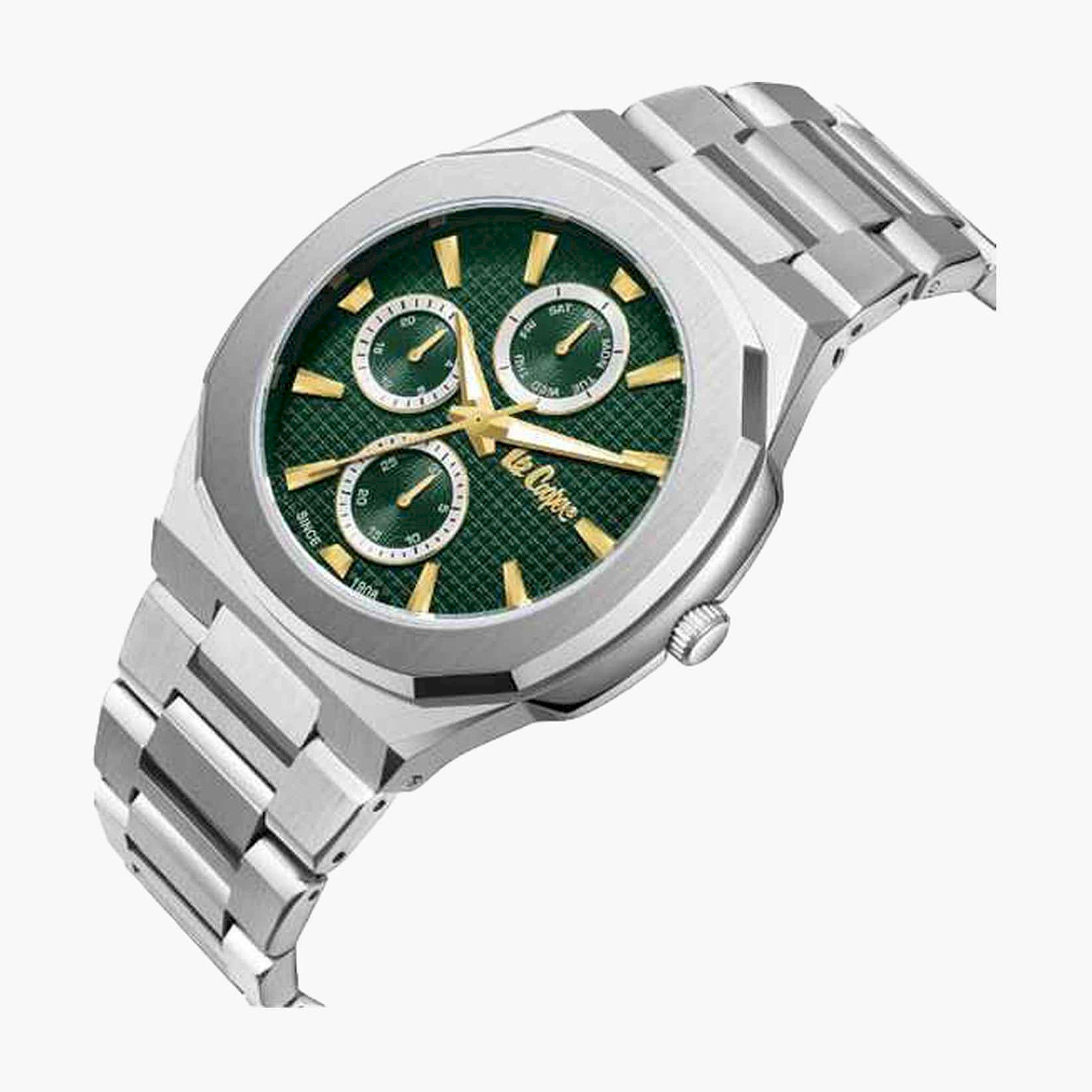 لي كوبر- ساعة كرونوغراف سوار معدني للرجال 45مم لون فضي | LC08047.370-men-watchesandjewellery-watches-image-2
