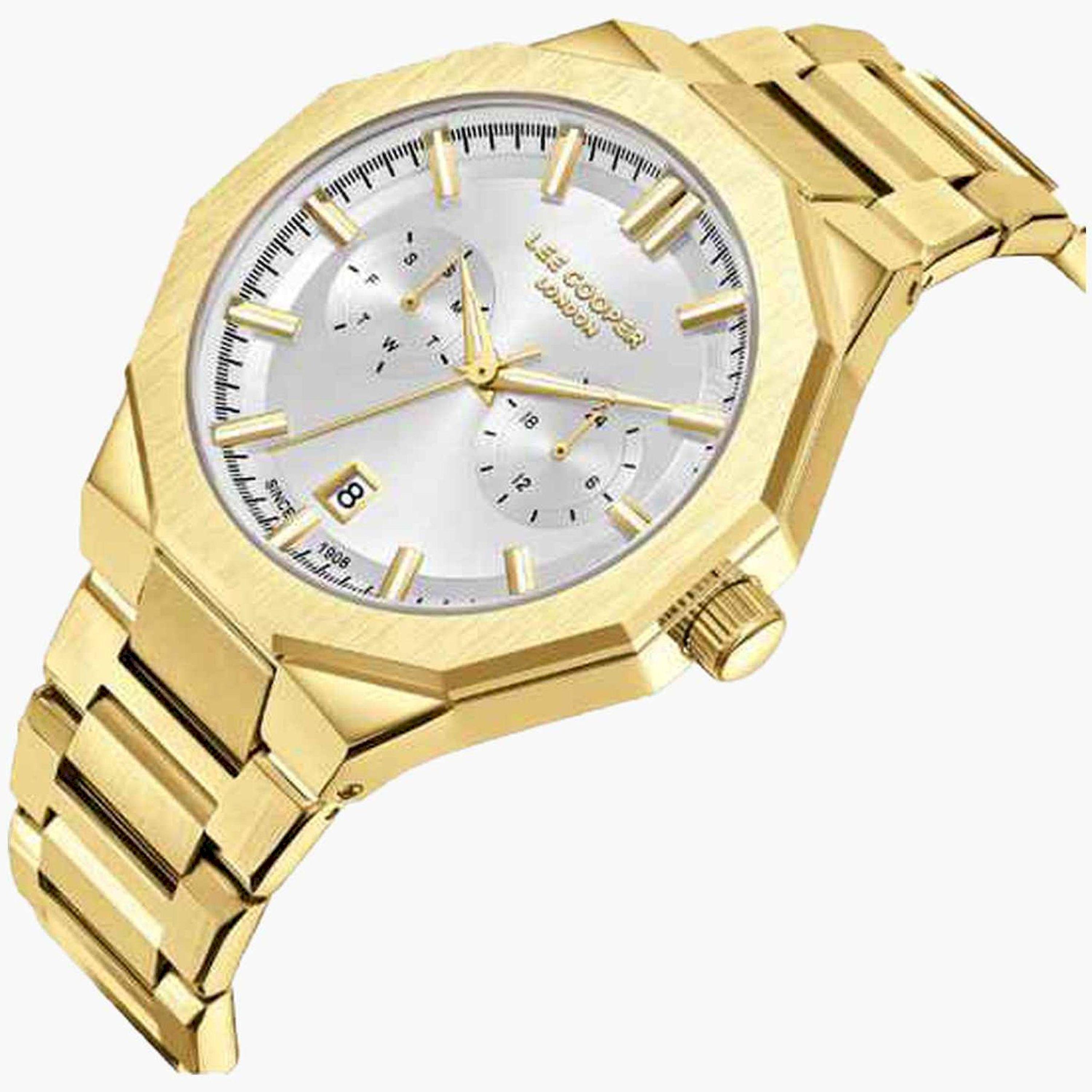 لي كوبر- ساعة كرونوغراف سوار معدني للرجال 44مم لون ذهبي | LC08018.130-men-watchesandjewellery-watches-image-4