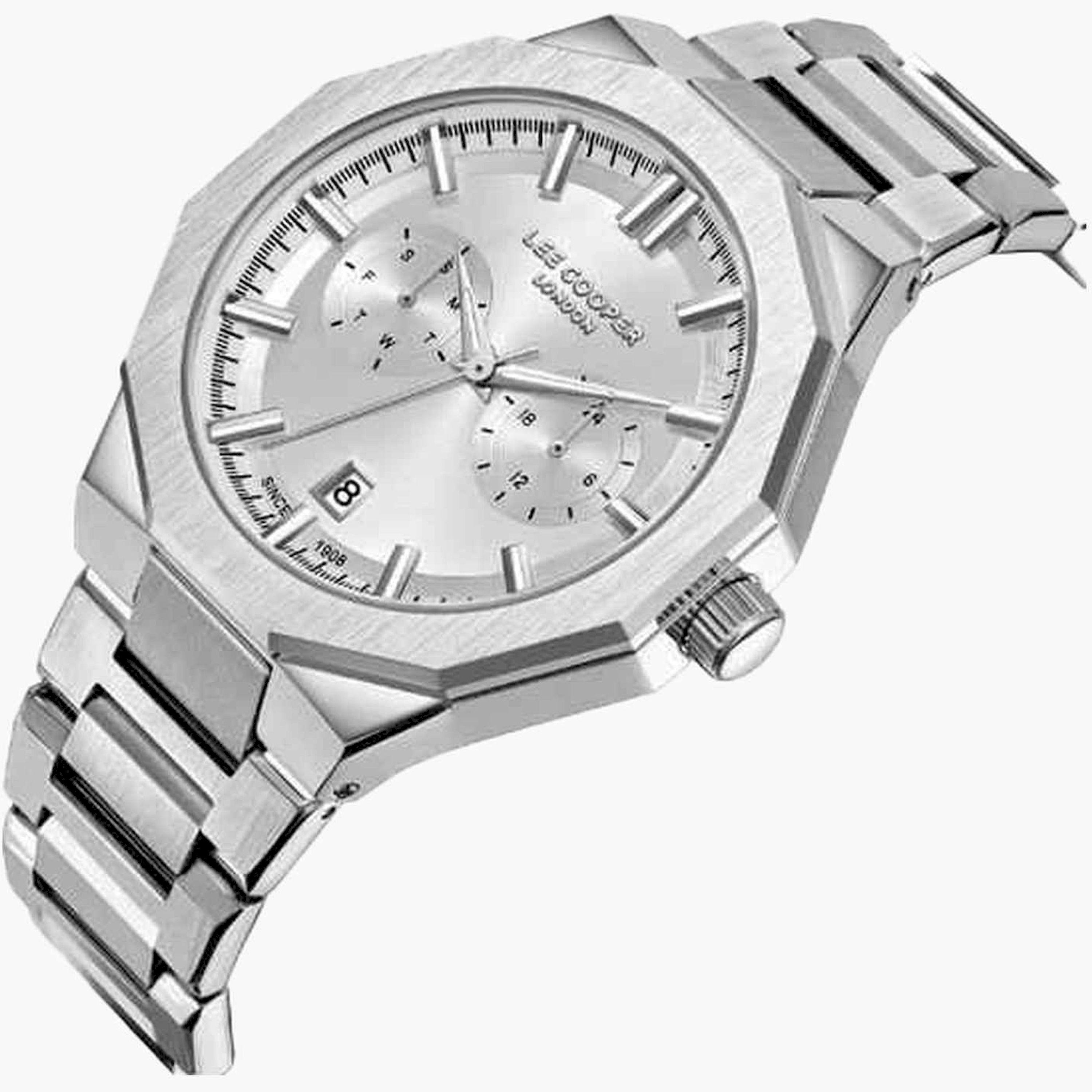 Lee Cooper Men's 44MM Silver Chronograph Metal Strap Watch | LC08018.330-men-watchesandjewellery-watches-image-2