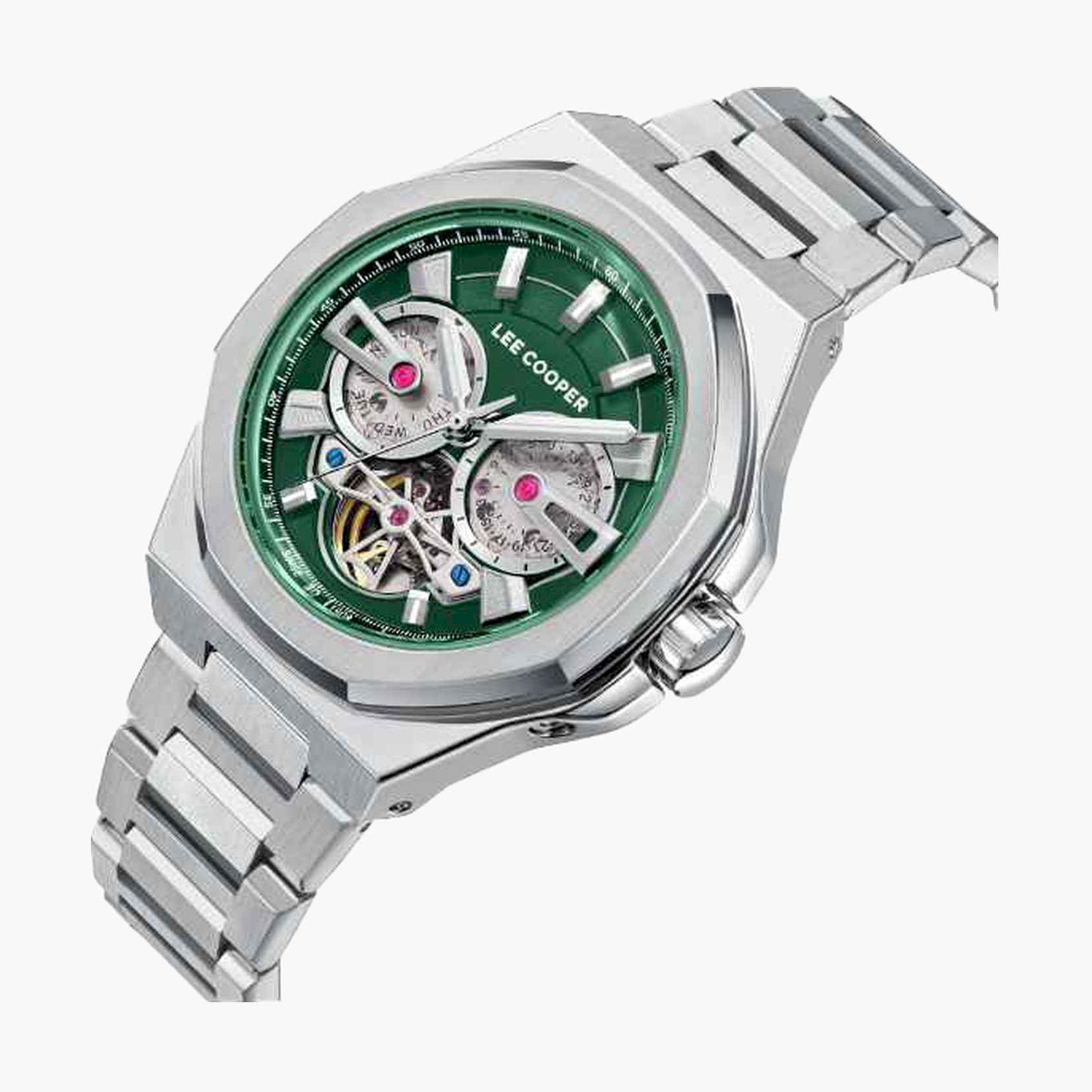 Lee Cooper Men's 43MM Silver Automatic Metal Strap Watch | LC08124.370-men-watchesandjewellery-watches-image-2