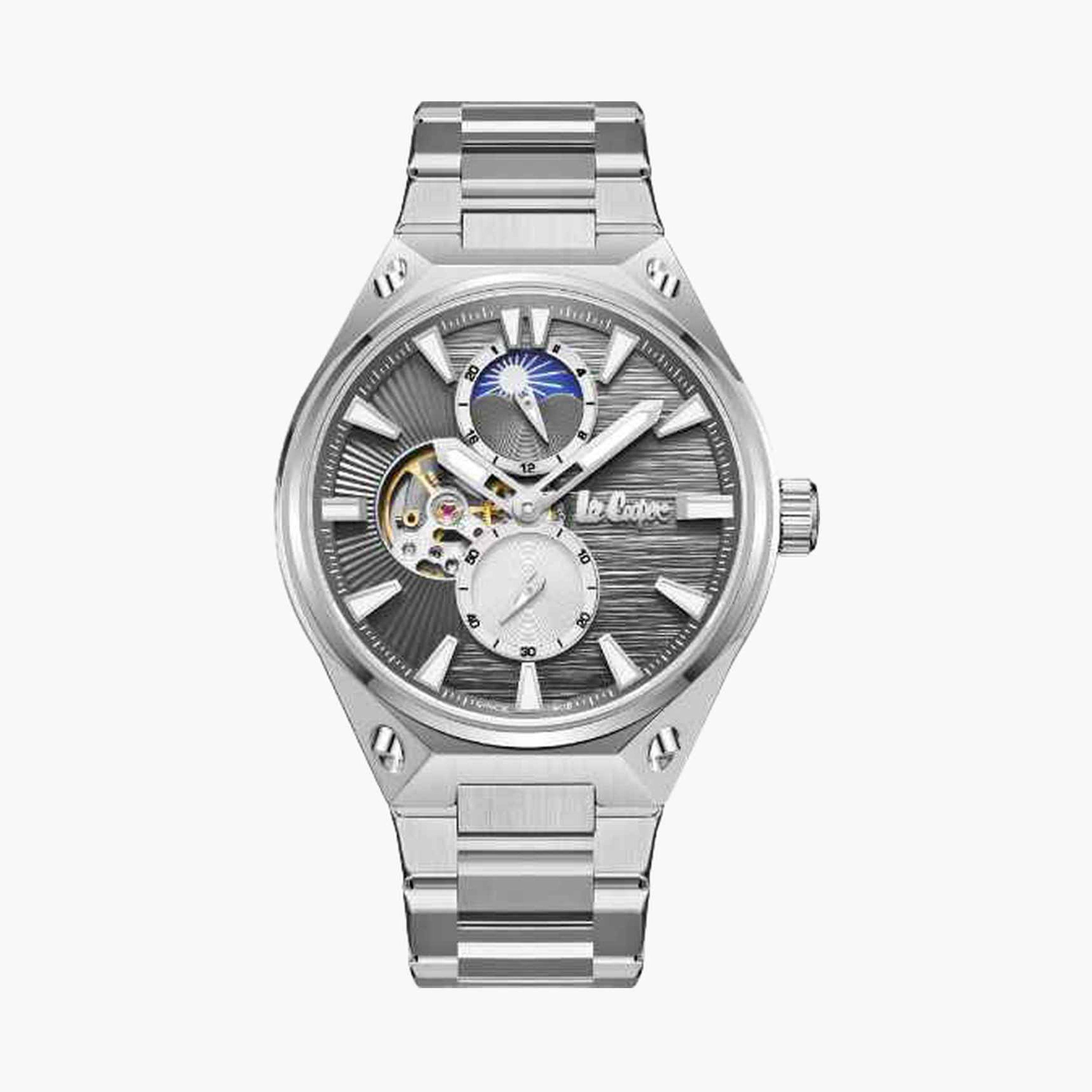 لي كوبر- ساعة اوتوماتيكية سوار معدني للرجال 45مم لون فضي | LC08123.350-men-watchesandjewellery-watches-image-1