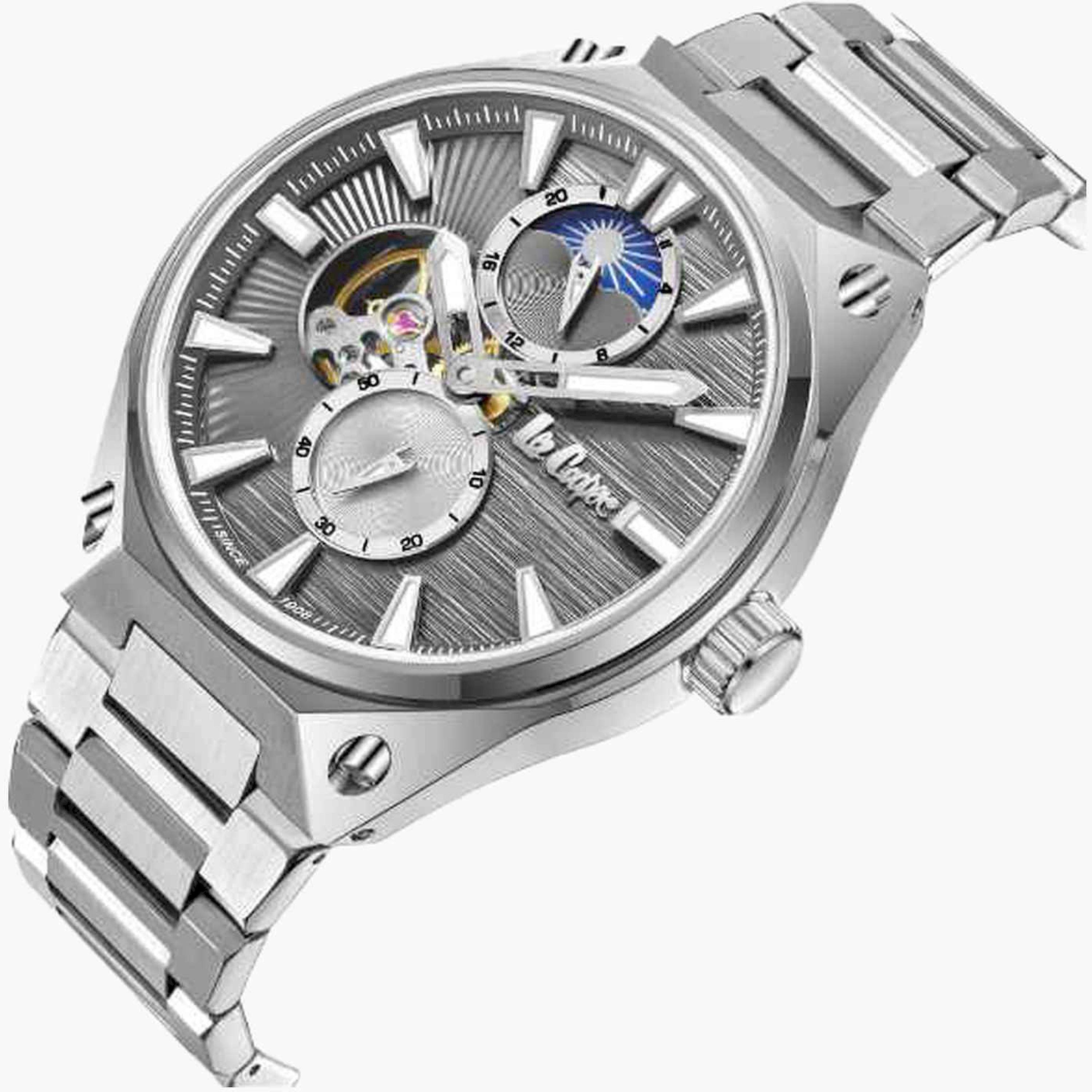 لي كوبر- ساعة اوتوماتيكية سوار معدني للرجال 45مم لون فضي | LC08123.350-men-watchesandjewellery-watches-image-4