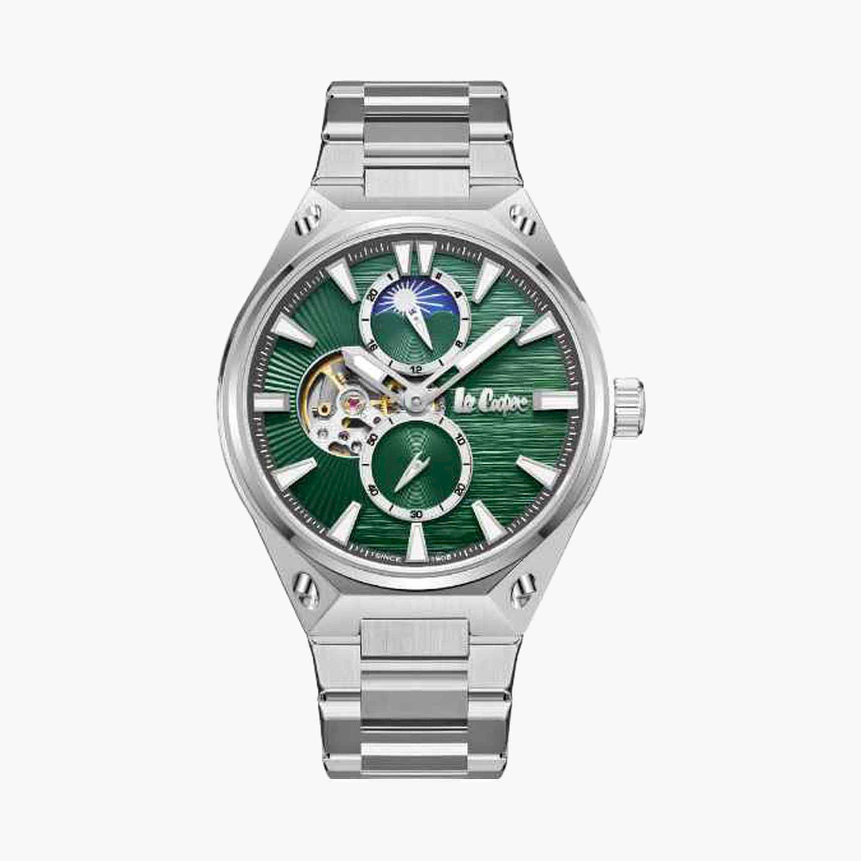 Lee Cooper Men's 45MM Silver Automatic Metal Strap Watch | LC08123.370-men-watchesandjewellery-watches-image-1