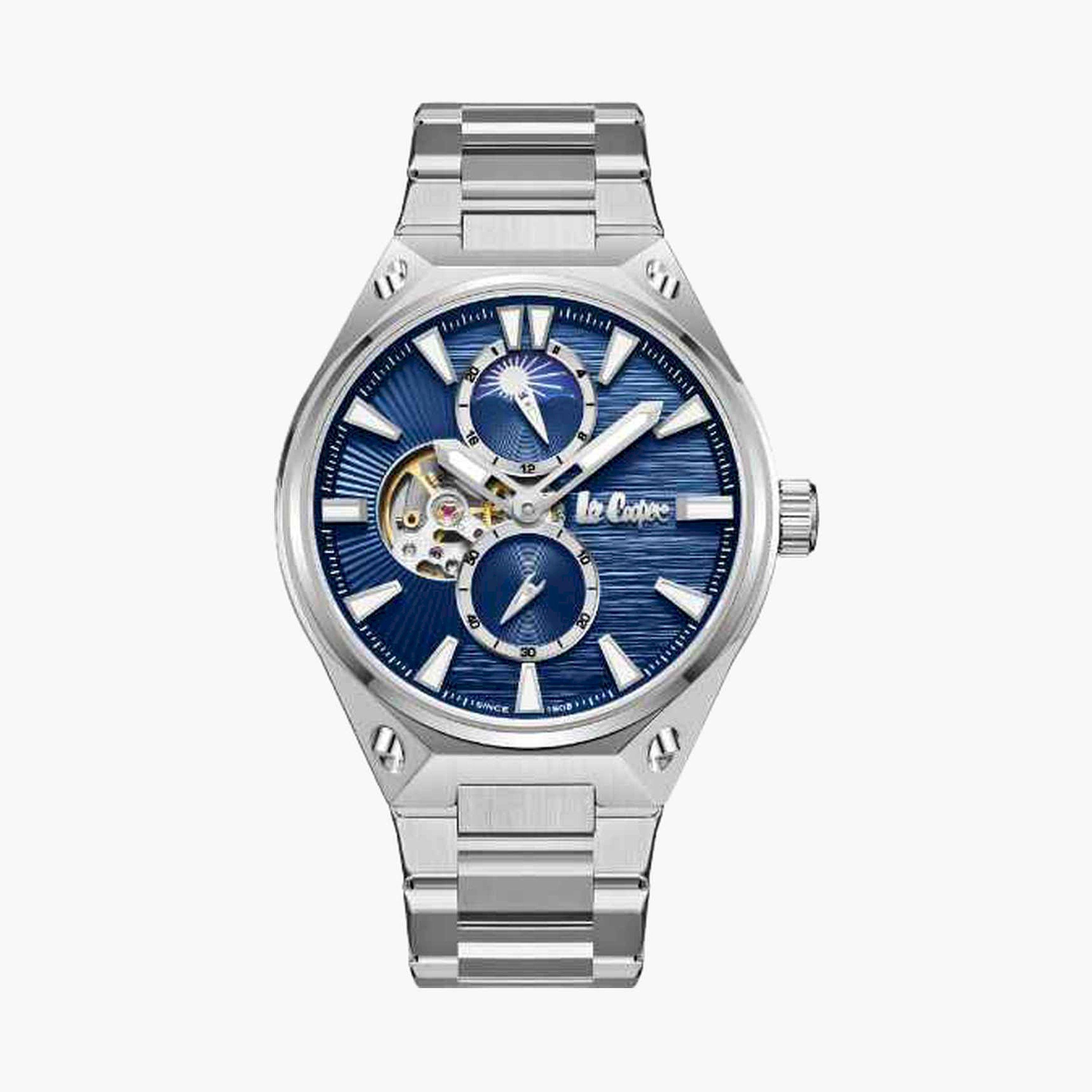 Lee Cooper Men's 45MM Silver Automatic Metal Strap Watch | LC08123.390-men-watchesandjewellery-watches-image-1