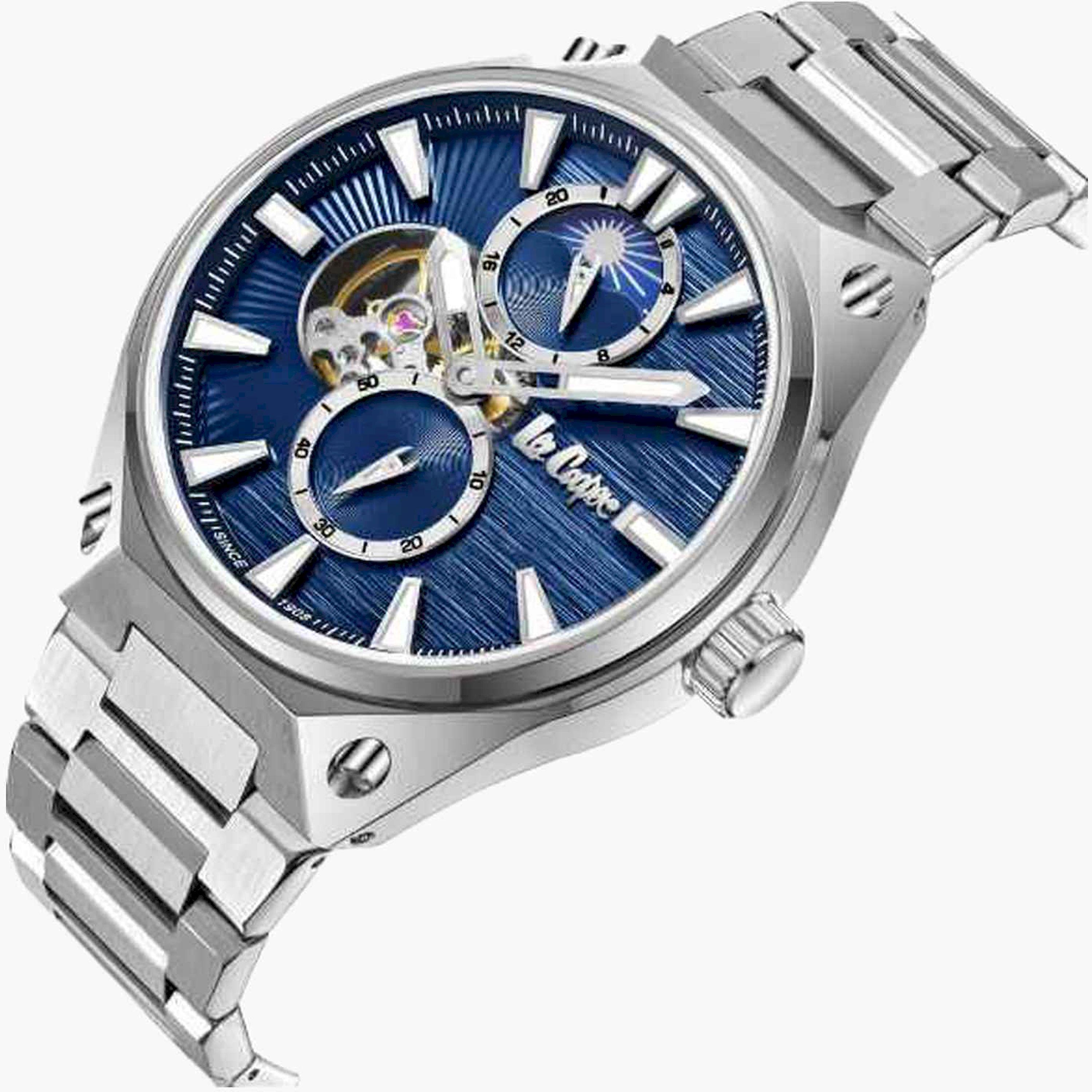 Lee Cooper Men's 45MM Silver Automatic Metal Strap Watch | LC08123.390-men-watchesandjewellery-watches-image-4