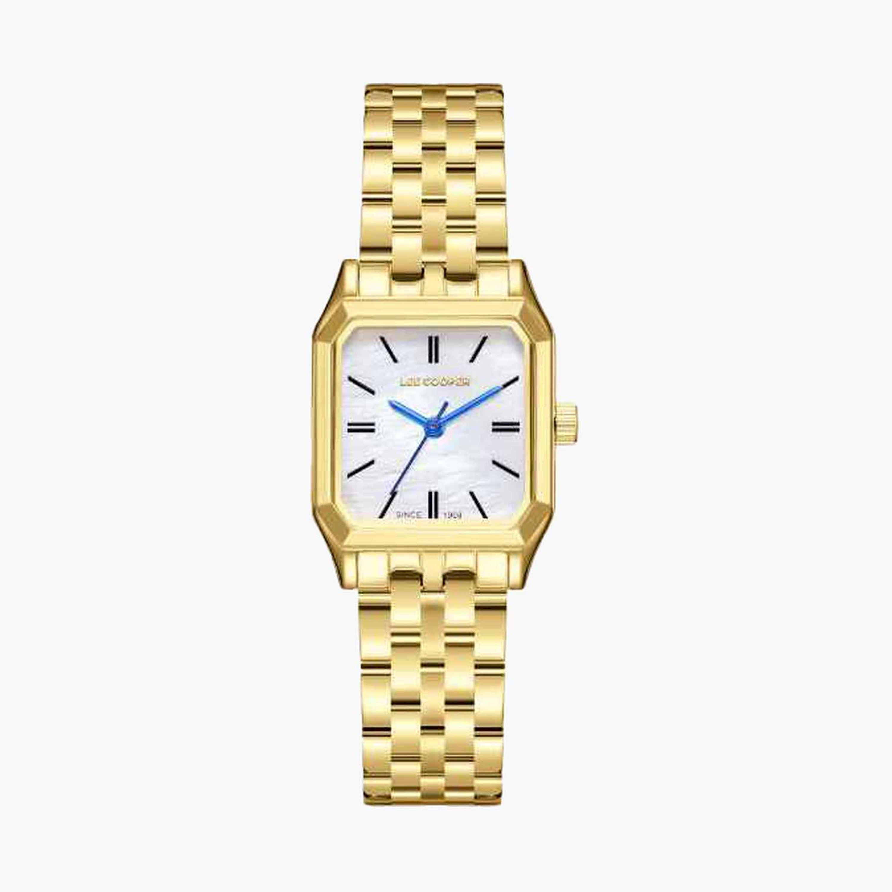 لي كوبر- ساعة تناظري سوار معدني للنساء 23مم لون ذهبي | LC08120.120-women-watchesandjewellery-watches-image-1