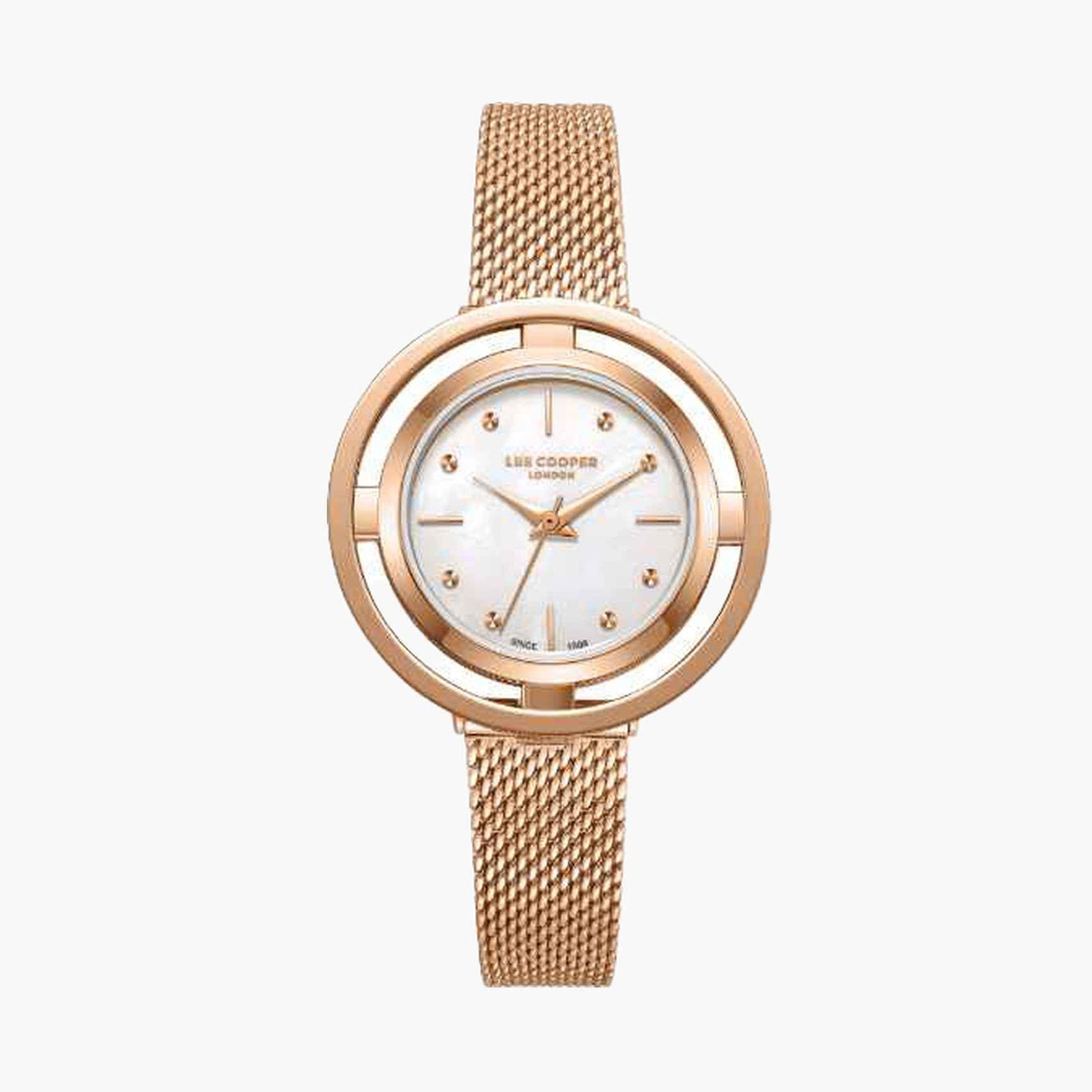 Lee Cooper Women's 32MM Gold Analog Stainless Steel Strap Watch | LC08052.420-women-watchesandjewellery-watches-image-1