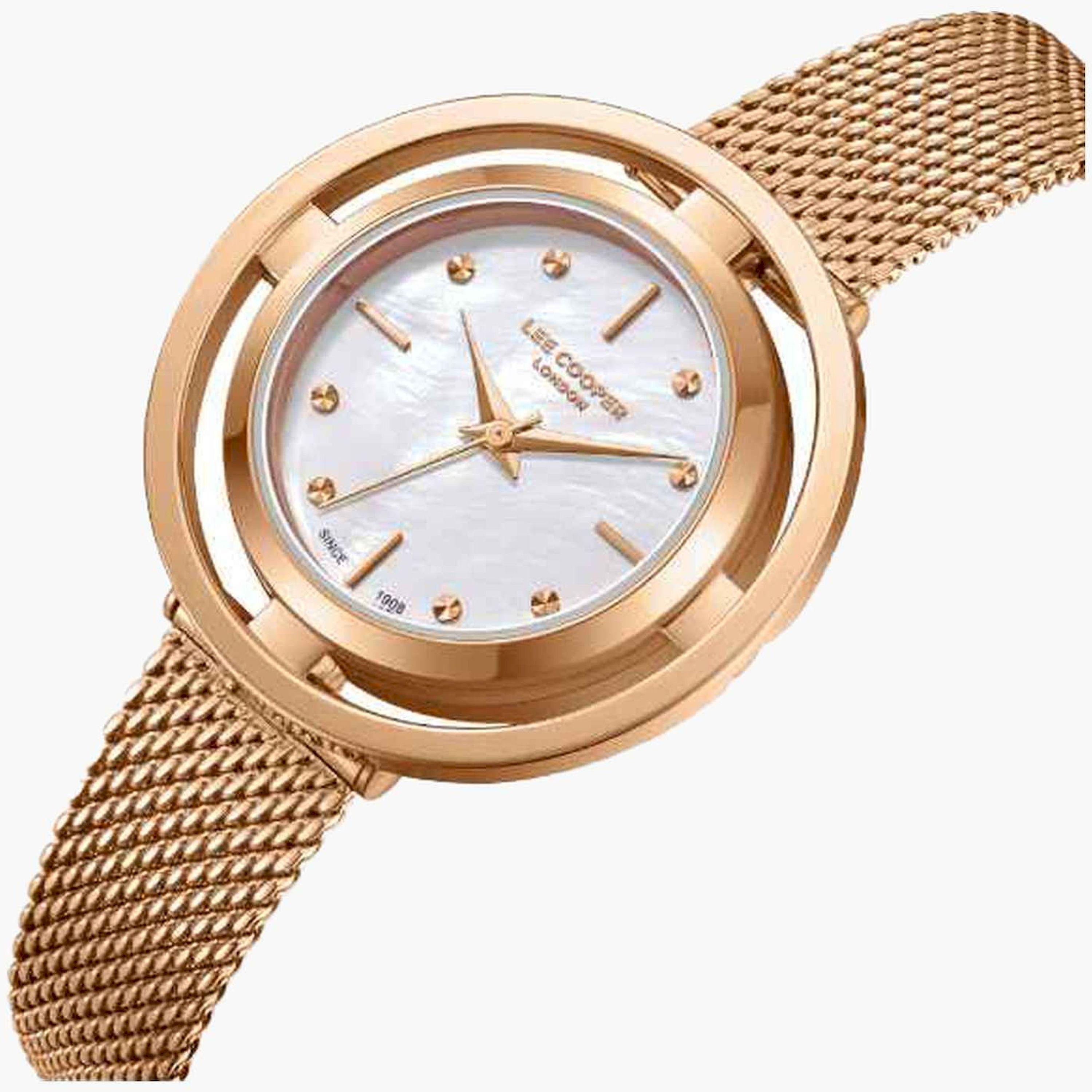 Lee Cooper Women's 32MM Gold Analog Stainless Steel Strap Watch | LC08052.420-women-watchesandjewellery-watches-image-2