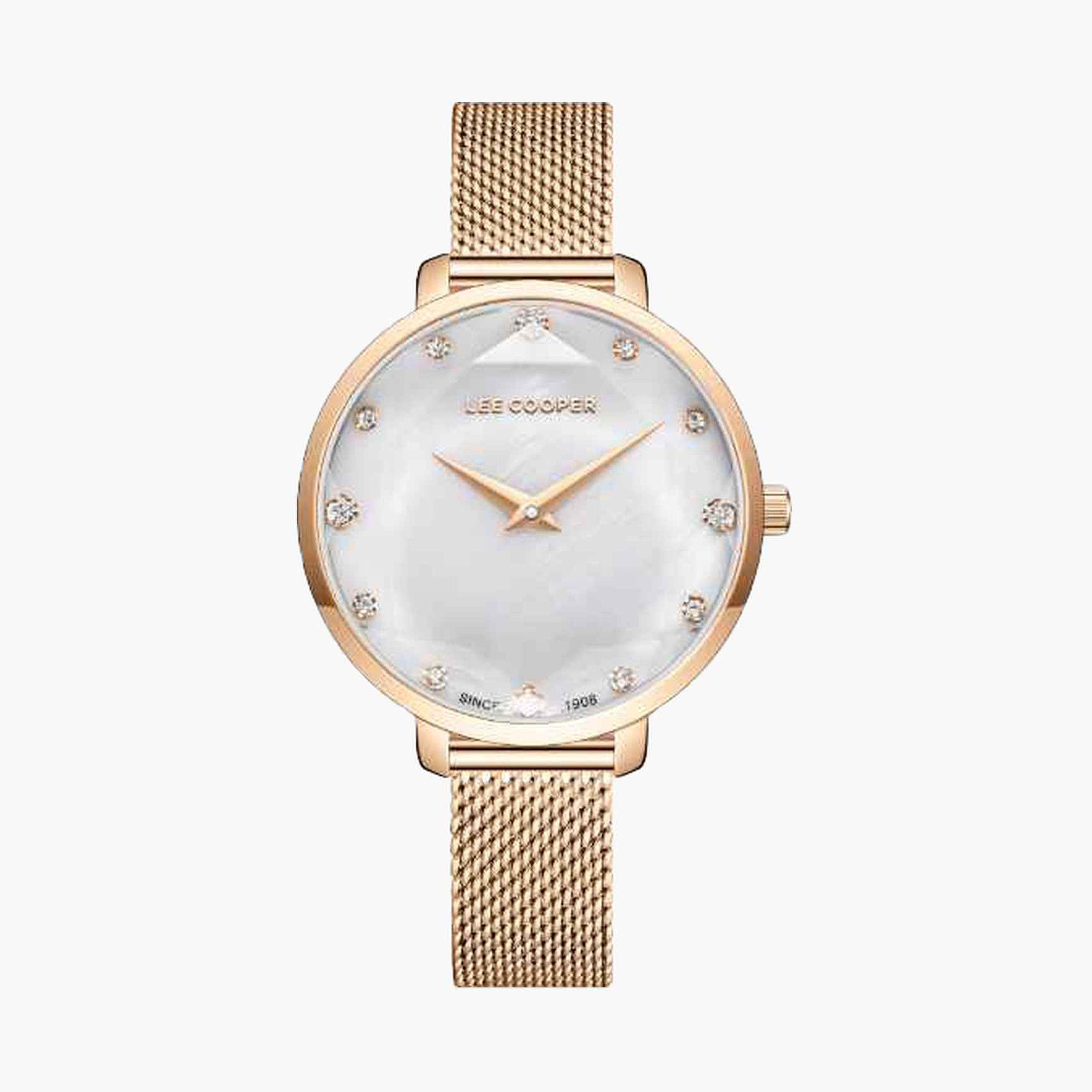 Lee Cooper Women's 33MM Gold Analog Stainless Steel Strap Watch | LC08078.420-women-watchesandjewellery-watches-image-1