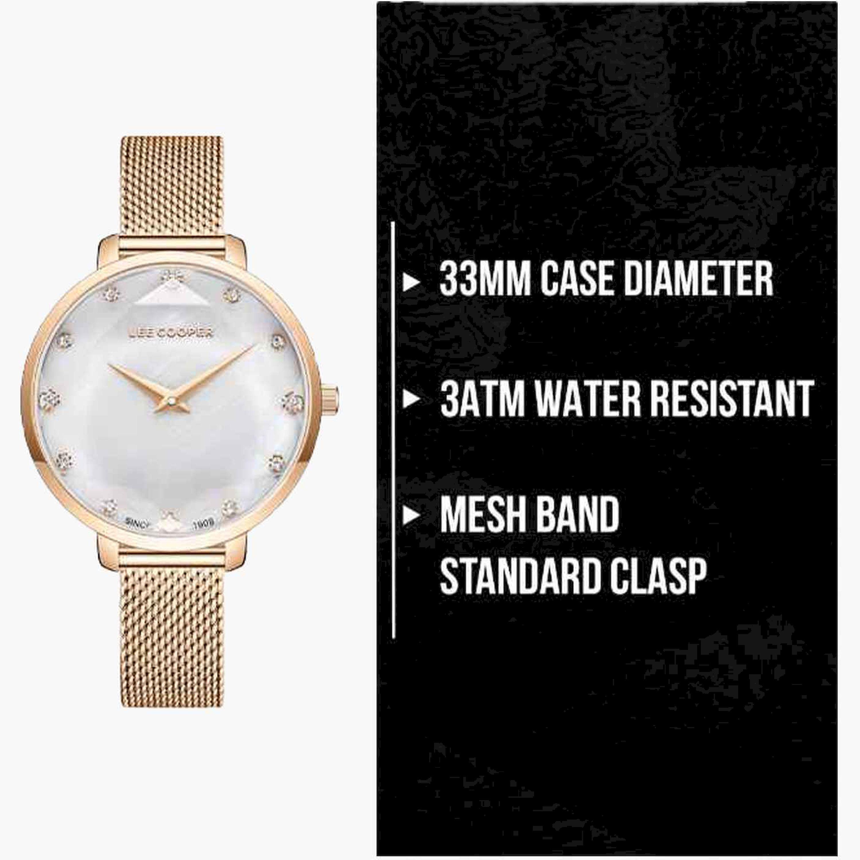 Lee Cooper Women's 33MM Gold Analog Stainless Steel Strap Watch | LC08078.420-women-watchesandjewellery-watches-image-10