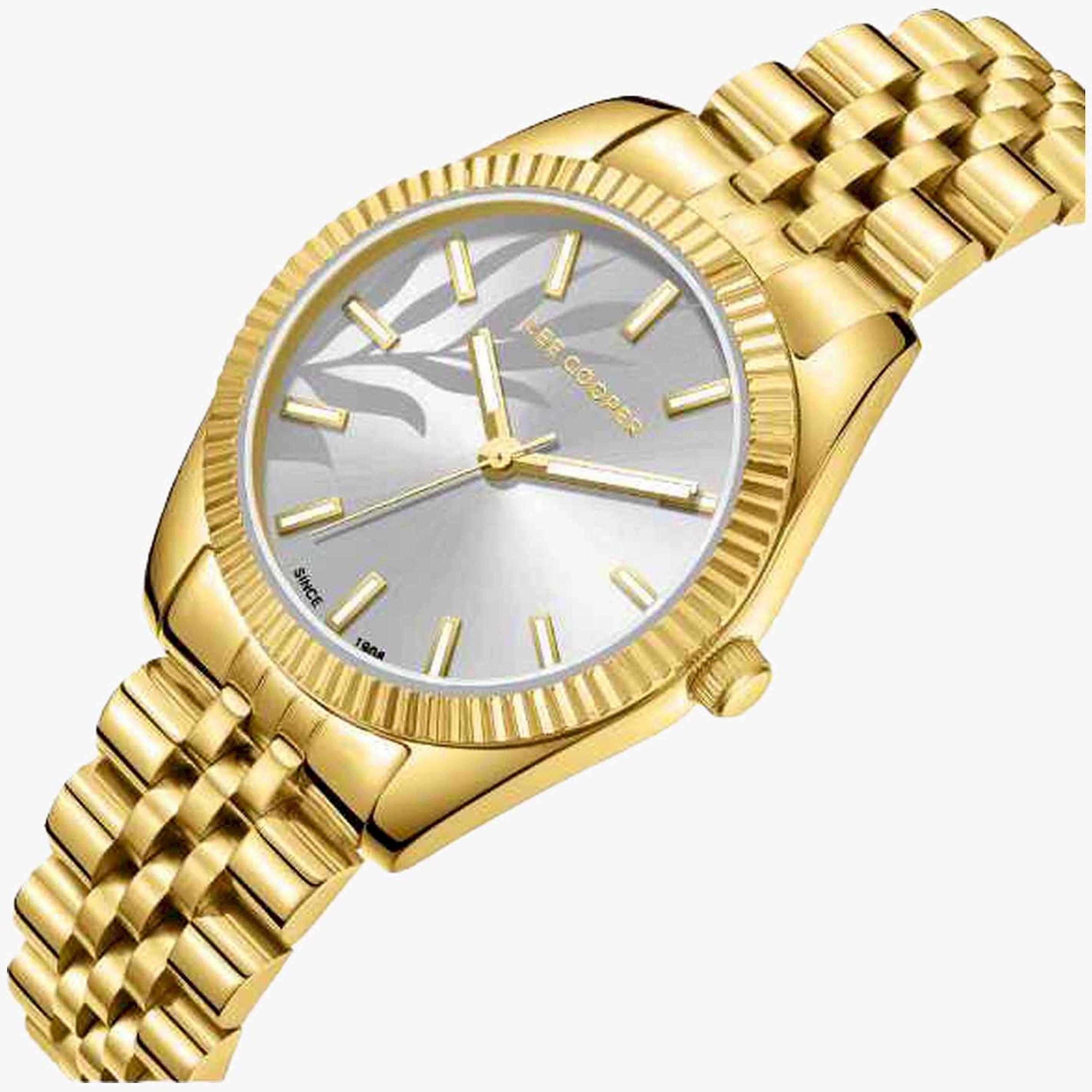 لي كوبر- ساعة تناظري سوار معدني للنساء 32مم لون ذهبي | LC08102.130-women-watchesandjewellery-watches-image-2