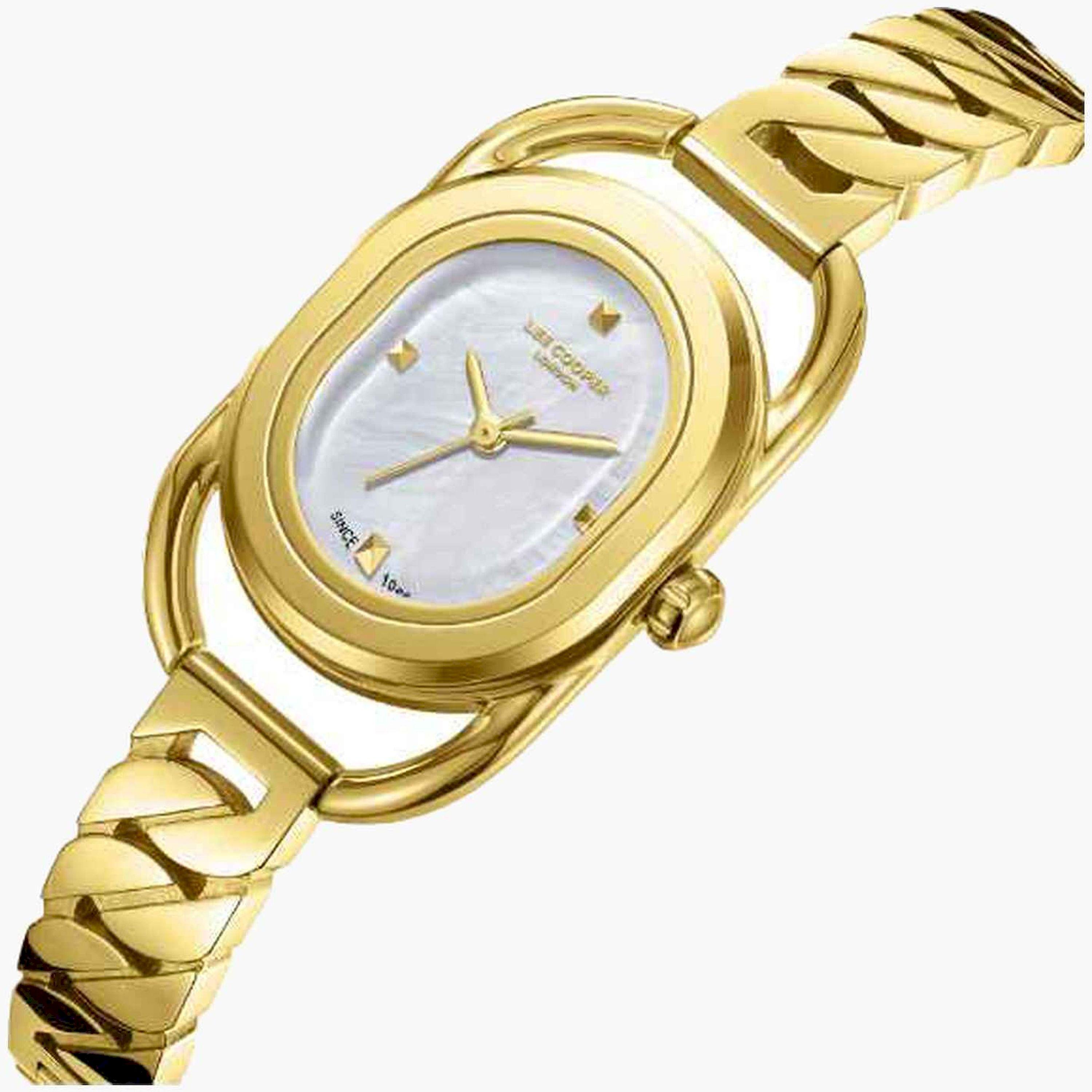 لي كوبر- ساعة تناظري سوار معدني للنساء 24مم لون ذهبي | LC08056.120-women-watchesandjewellery-watches-image-2