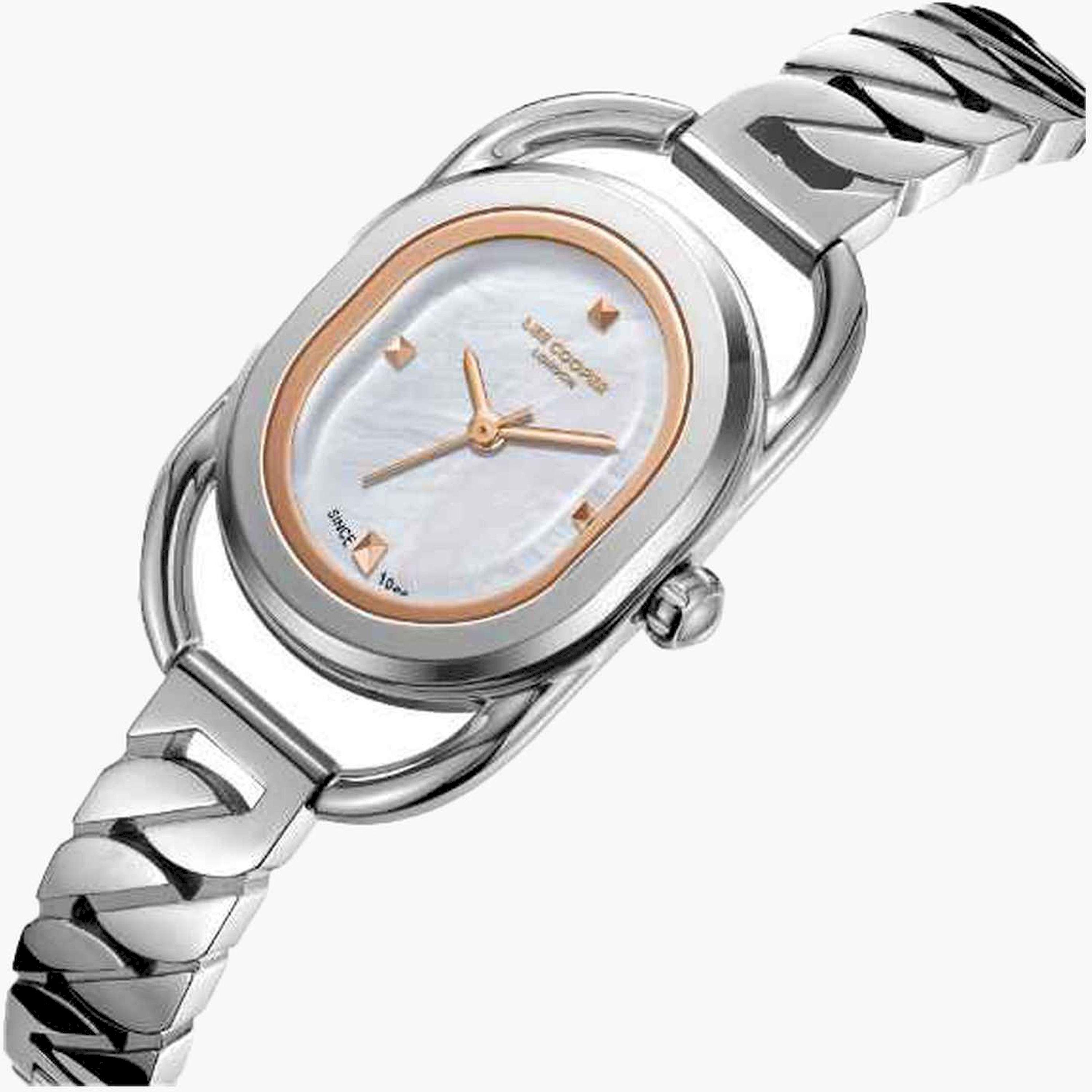 لي كوبر- ساعة تناظري سوار معدني للنساء 24مم لون فضي | LC08056.520-women-watchesandjewellery-watches-image-2