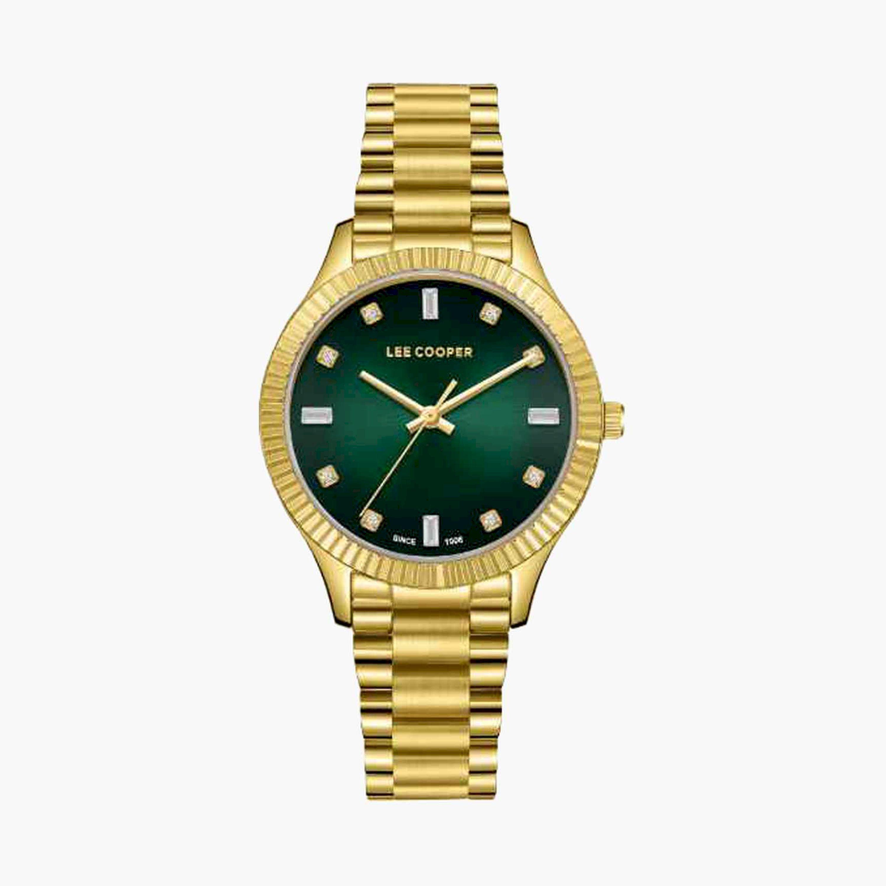 لي كوبر- ساعة تناظري سوار معدني للنساء 35مم لون ذهبي | LC08079.170-women-watchesandjewellery-watches-image-1