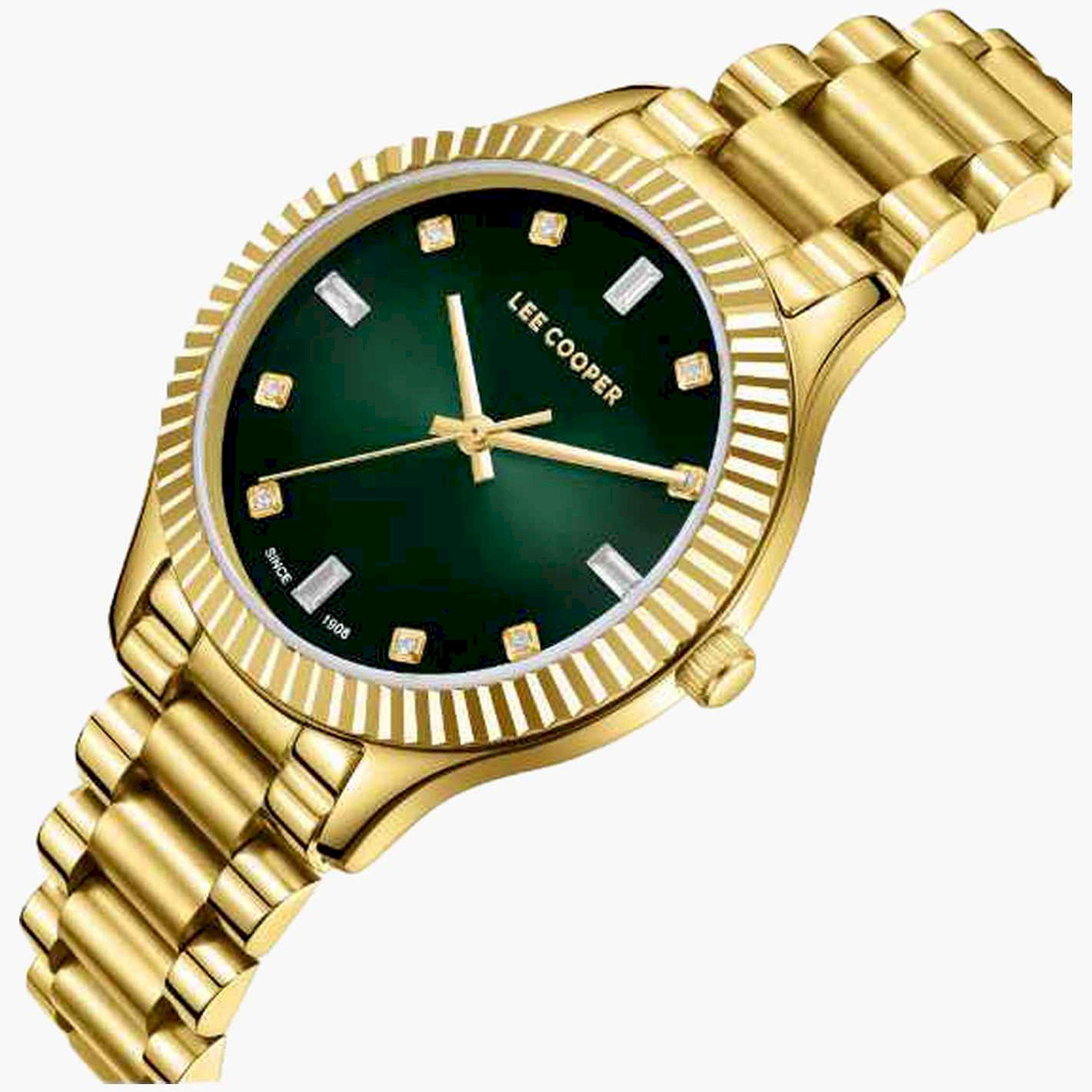 لي كوبر- ساعة تناظري سوار معدني للنساء 35مم لون ذهبي | LC08079.170-women-watchesandjewellery-watches-image-2