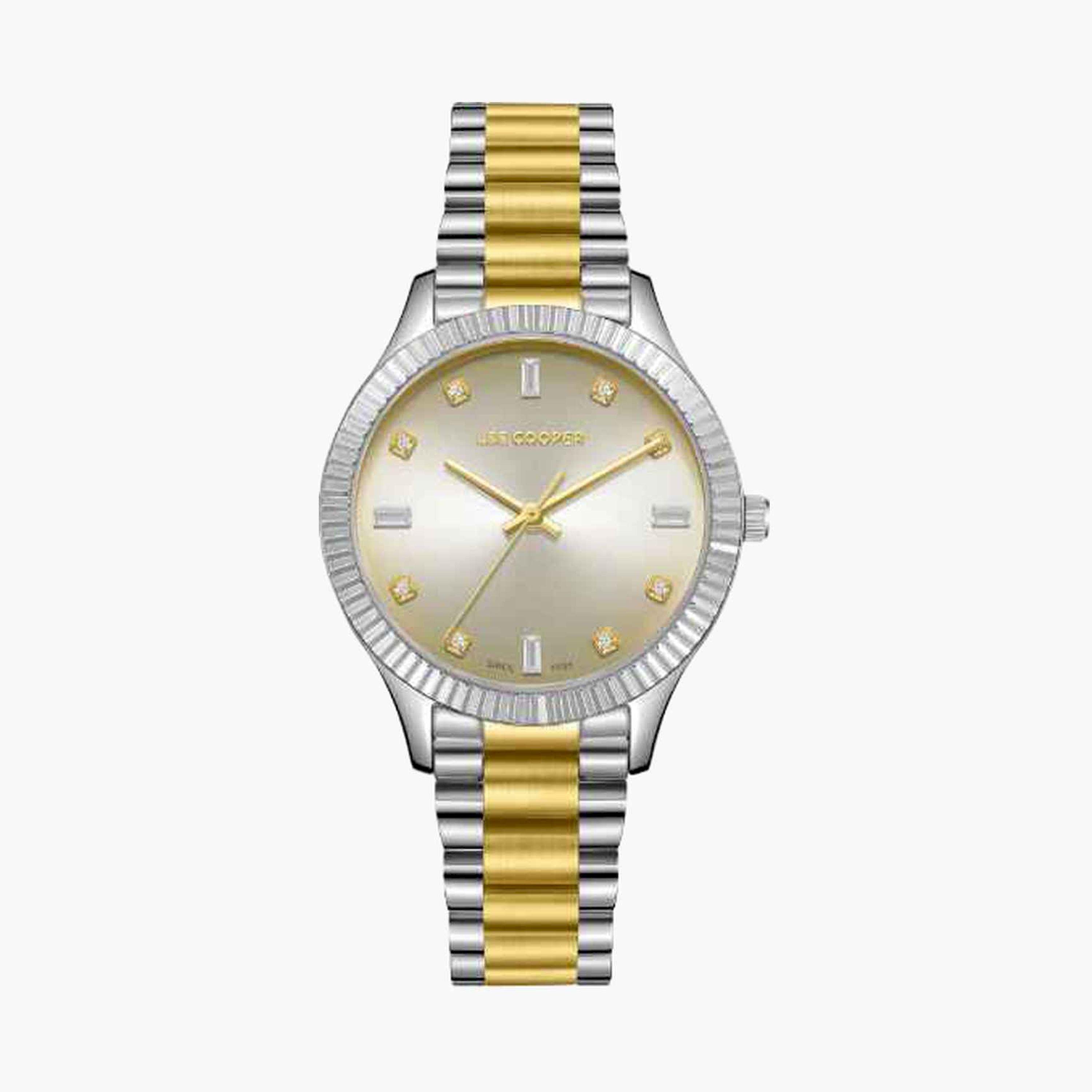 Lee Cooper Women's 35MM Multicolour Analog Metal Strap Watch | LC08079.230-women-watchesandjewellery-watches-image-1