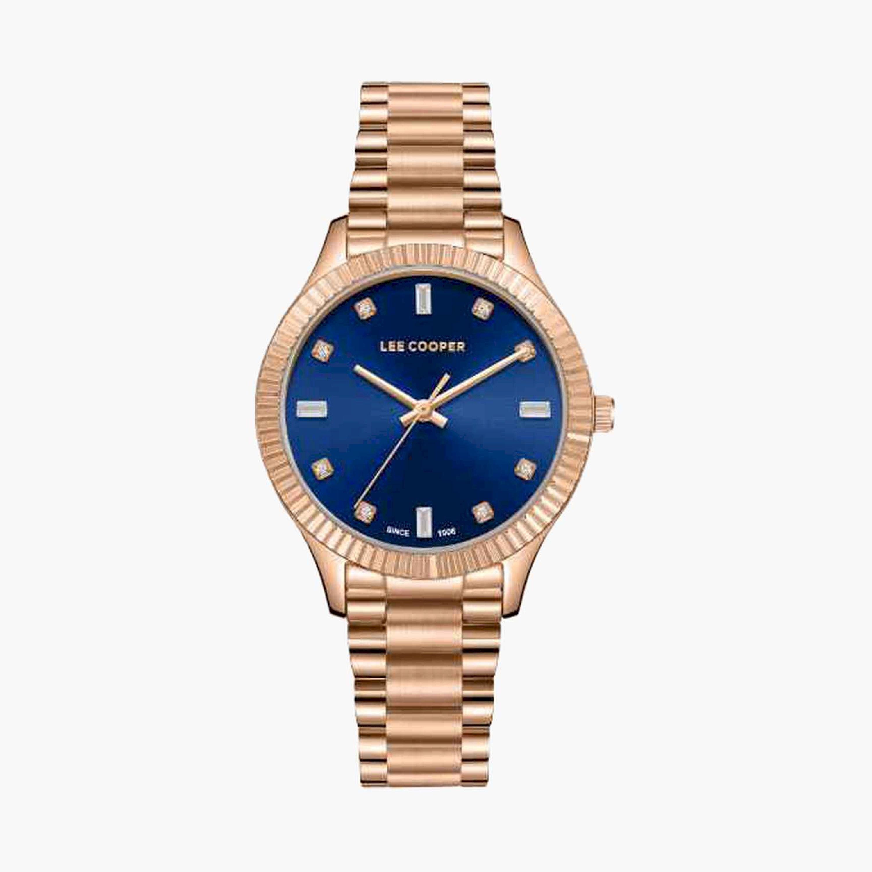 لي كوبر- ساعة تناظري سوار معدني للنساء 35مم لون ذهبي | LC08079.490-women-watchesandjewellery-watches-image-1