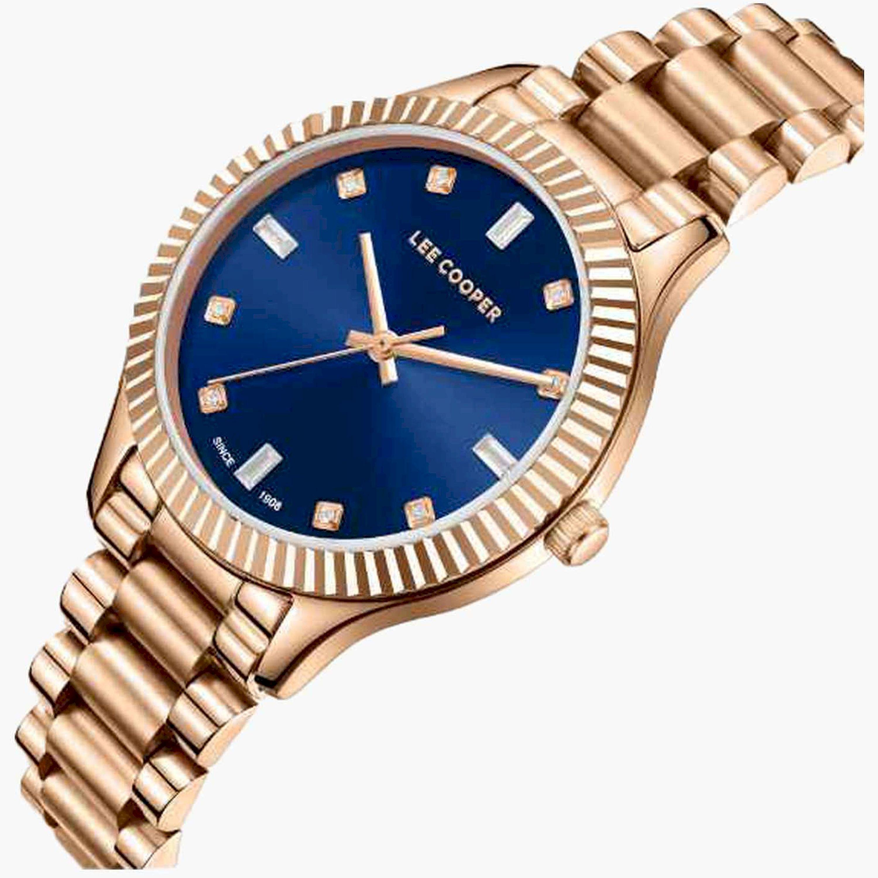 لي كوبر- ساعة تناظري سوار معدني للنساء 35مم لون ذهبي | LC08079.490-women-watchesandjewellery-watches-image-2