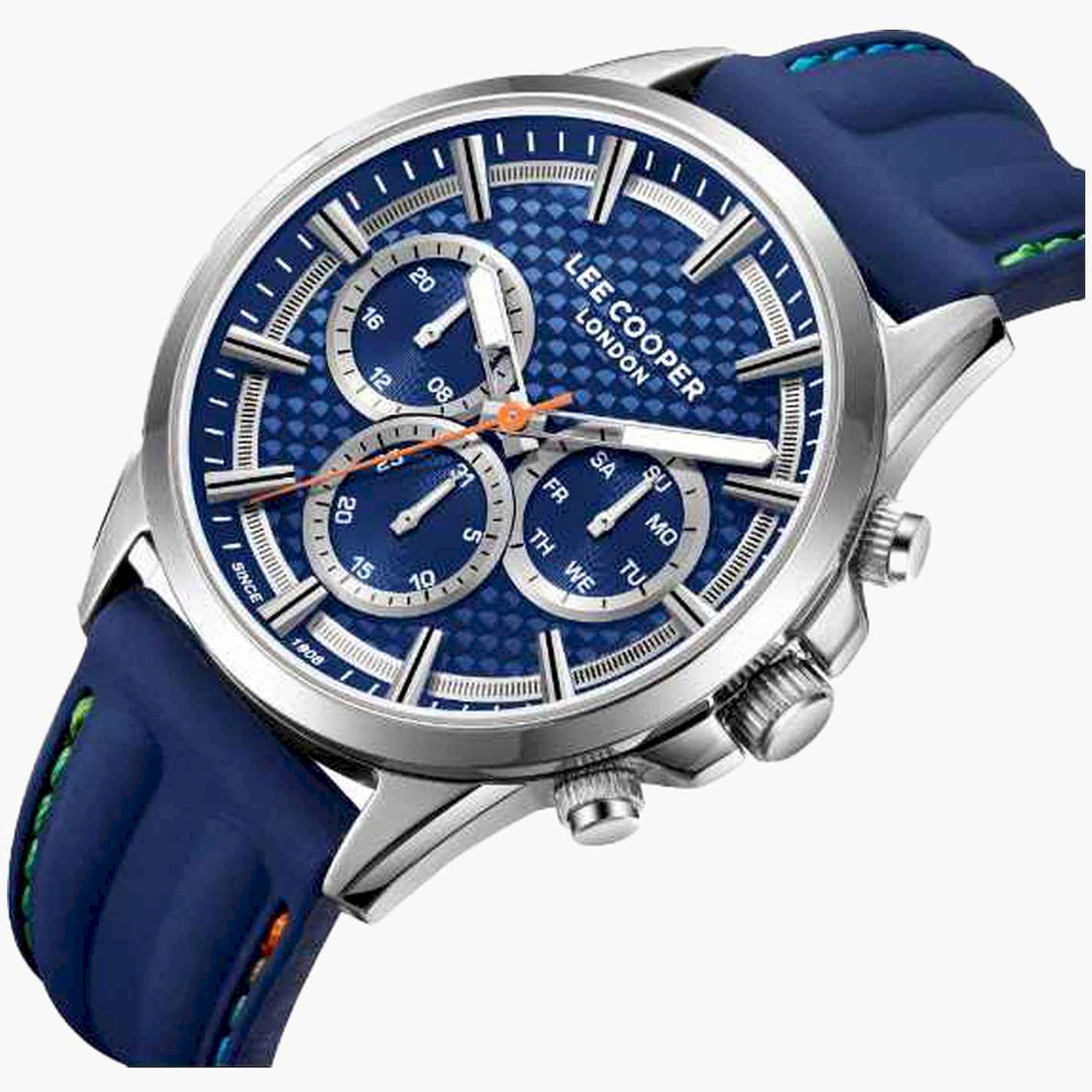 لي كوبر- ساعة كرونوغراف سوار سيليكون للرجال 44مم لون ازرق | LC08048.399-men-watchesandjewellery-watches-image-2