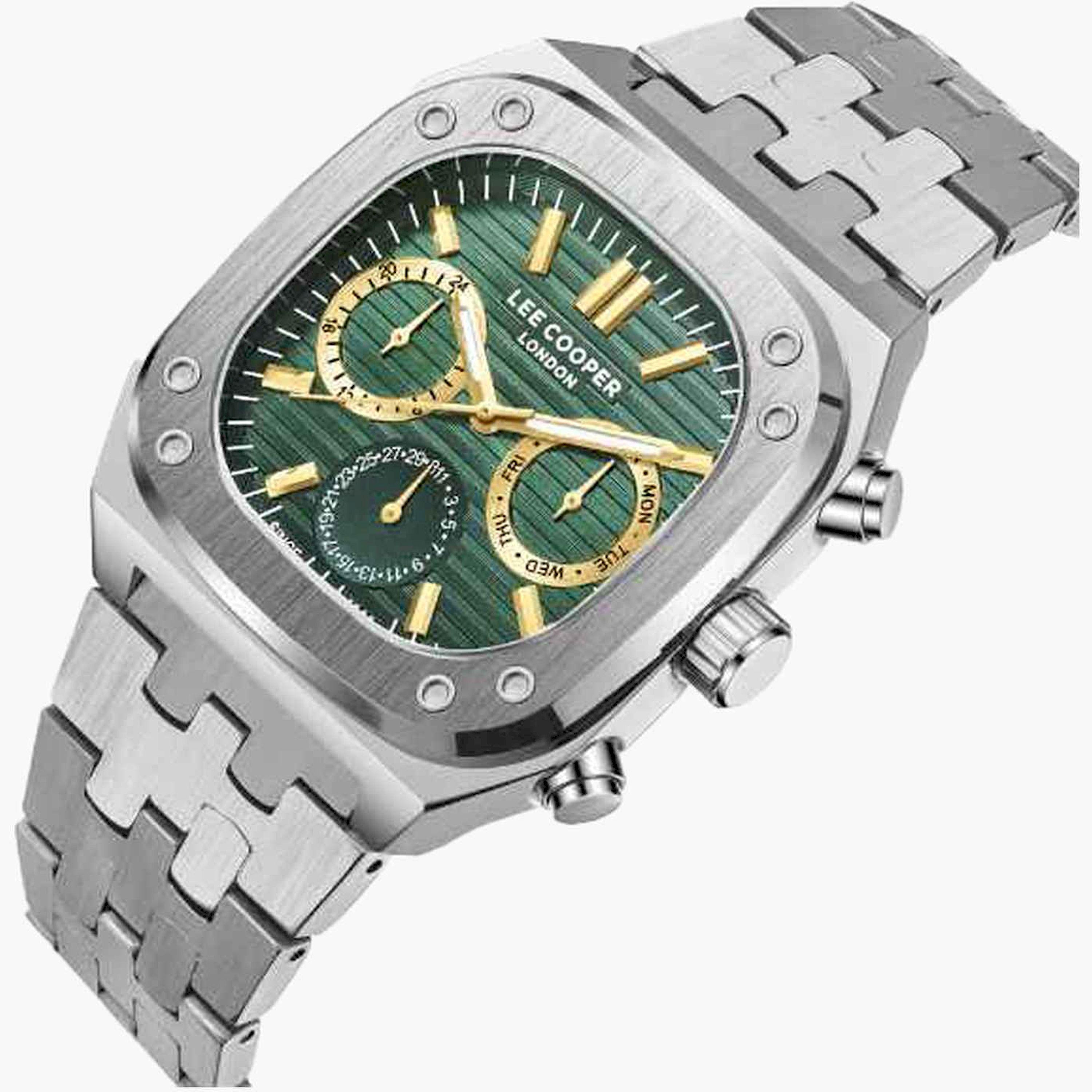 لي كوبر- ساعة كرونوغراف سوار معدني للرجال 42مم لون فضي | LC08023.370-men-watchesandjewellery-watches-image-4
