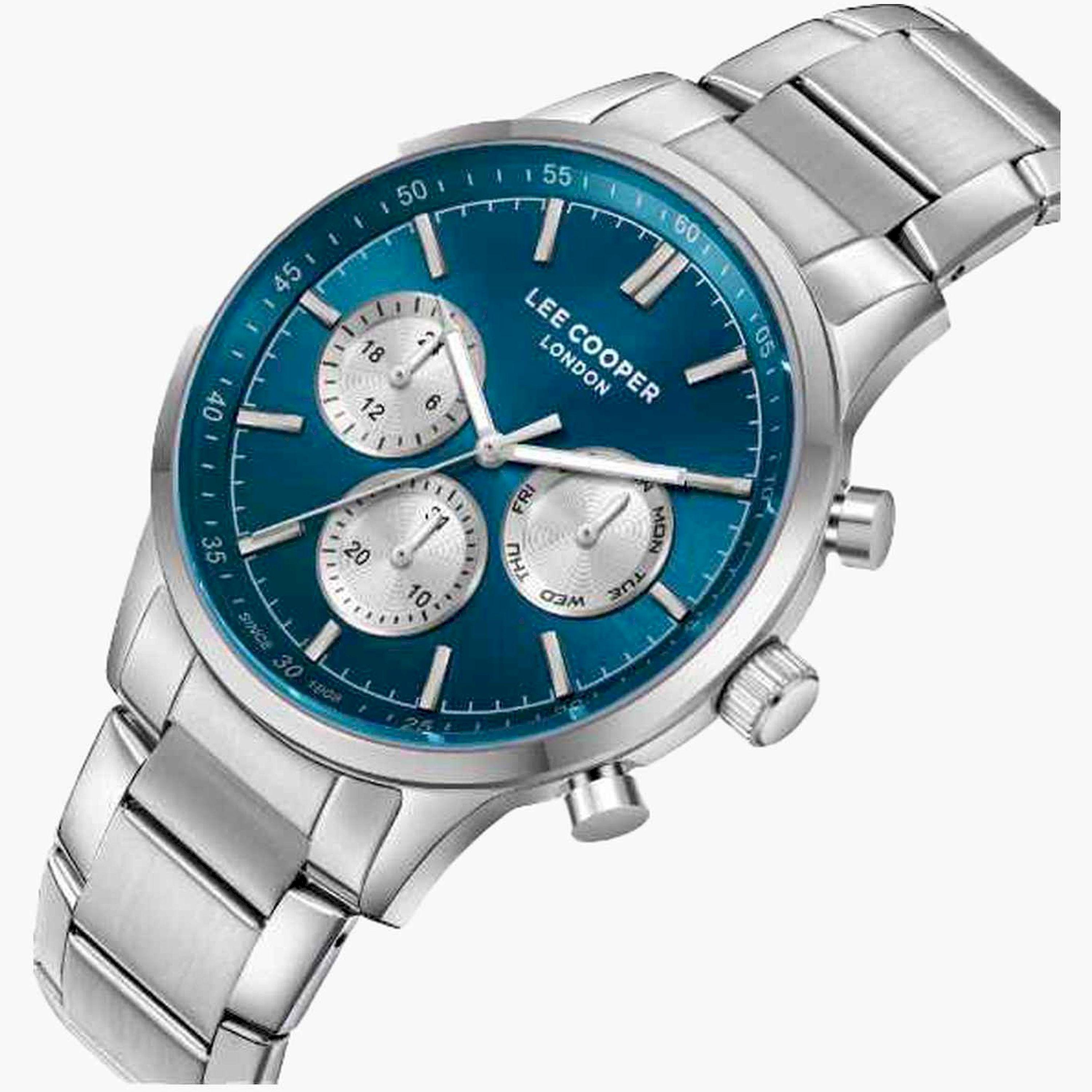 لي كوبر- ساعة كرونوغراف سوار معدني للرجال 44مم لون فضي | LC07998.370-men-watchesandjewellery-watches-image-2