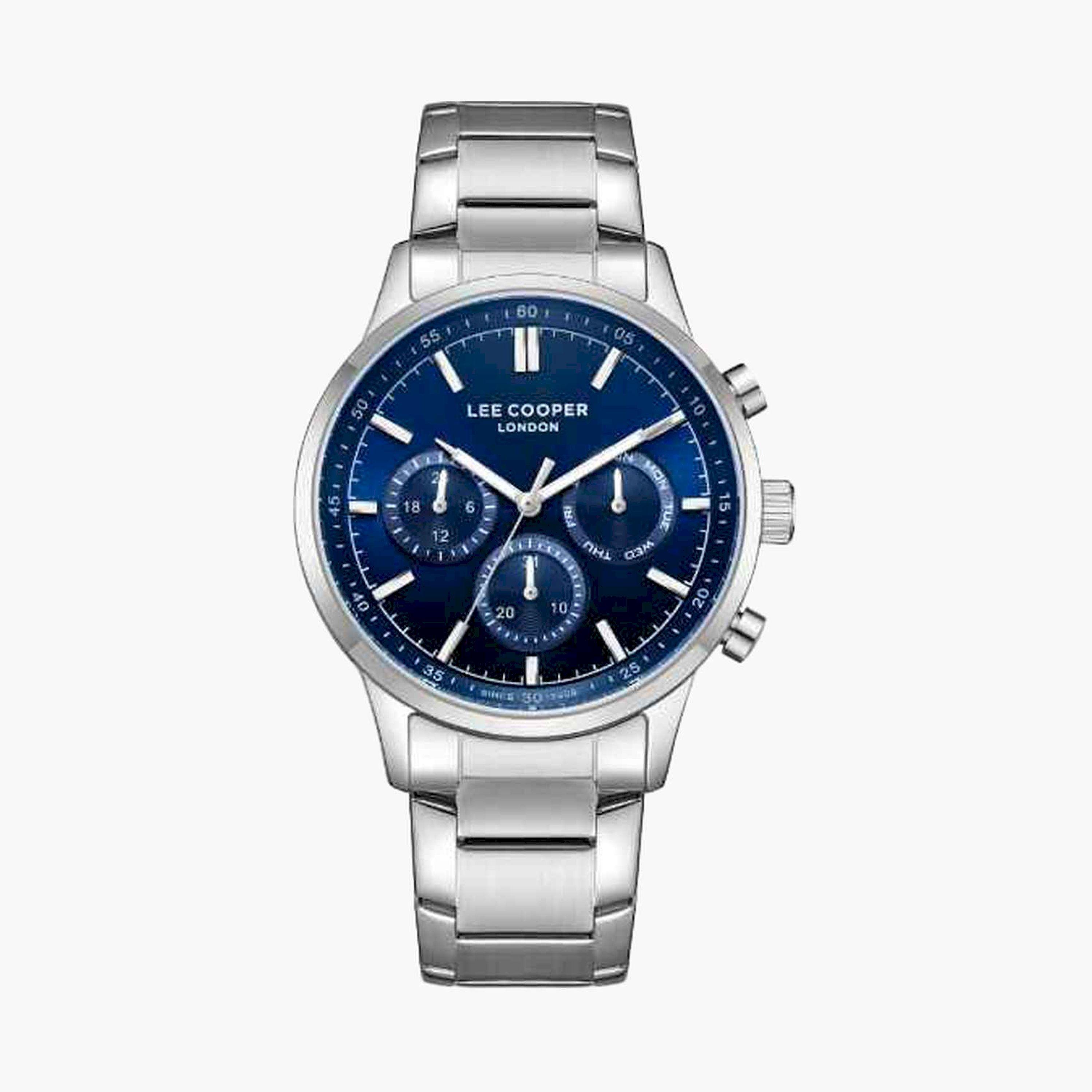 Lee Cooper Men's 44MM Silver Chronograph Metal Strap Watch | LC07998.390-men-watchesandjewellery-watches-image-1