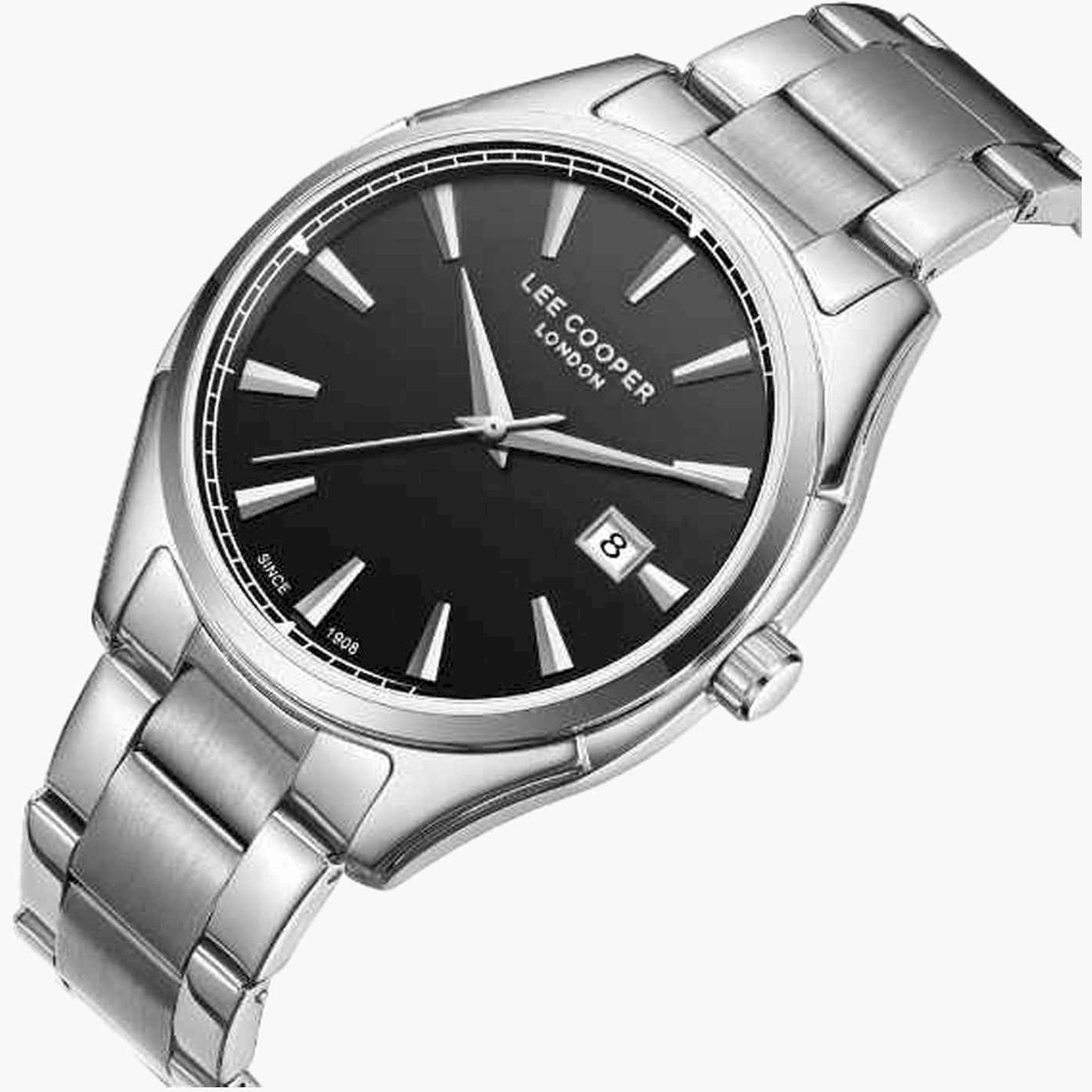 لي كوبر- ساعة تناظري سوار معدني للرجال 41مم لون فضي | LC08007.350-men-watchesandjewellery-watches-image-4