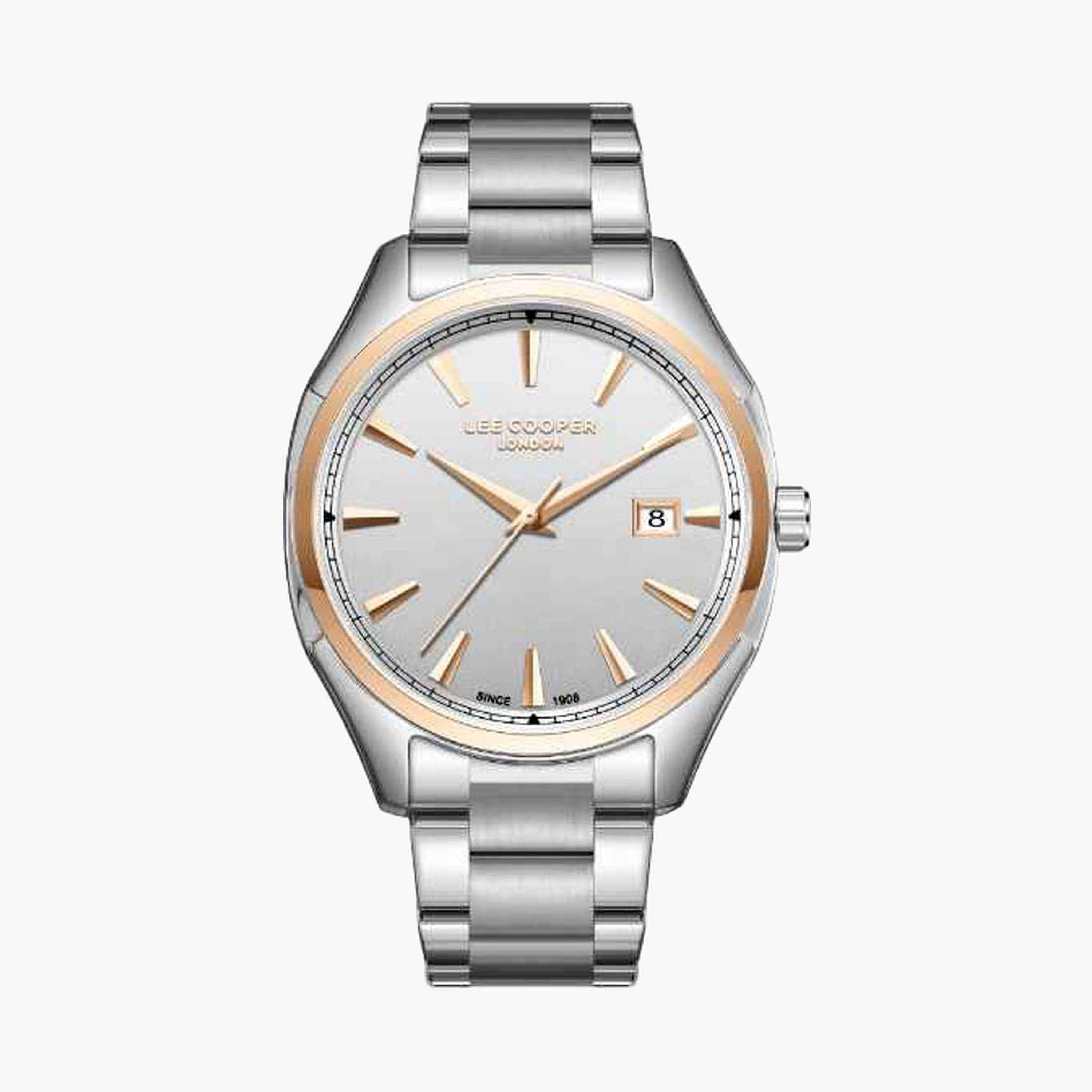 Lee Cooper Men's 41MM Silver Analog Metal Strap Watch | LC08007.530-men-watchesandjewellery-watches-image-1
