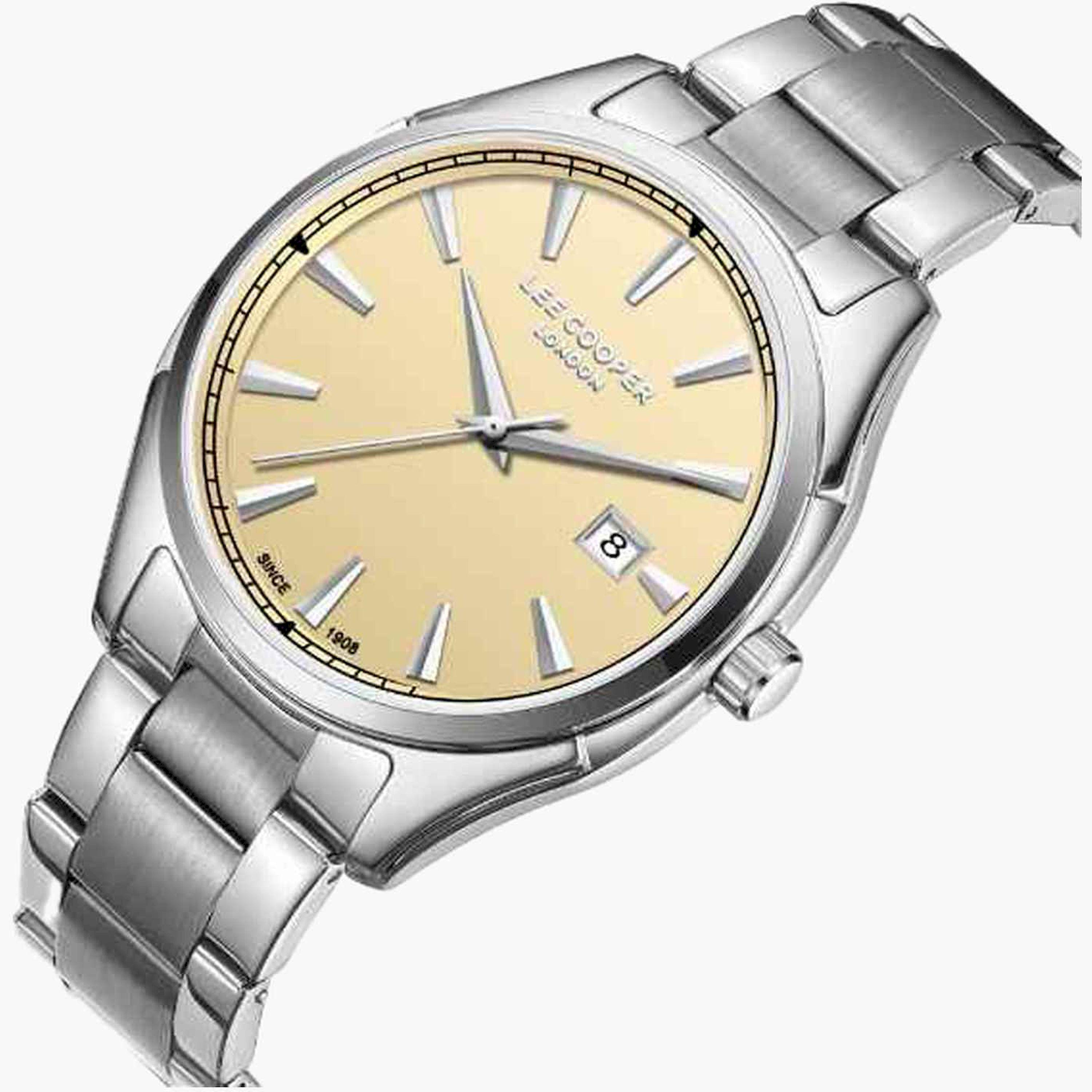 لي كوبر- ساعة تناظري سوار معدني للرجال 41مم لون فضي | LC08007.310-men-watchesandjewellery-watches-image-4