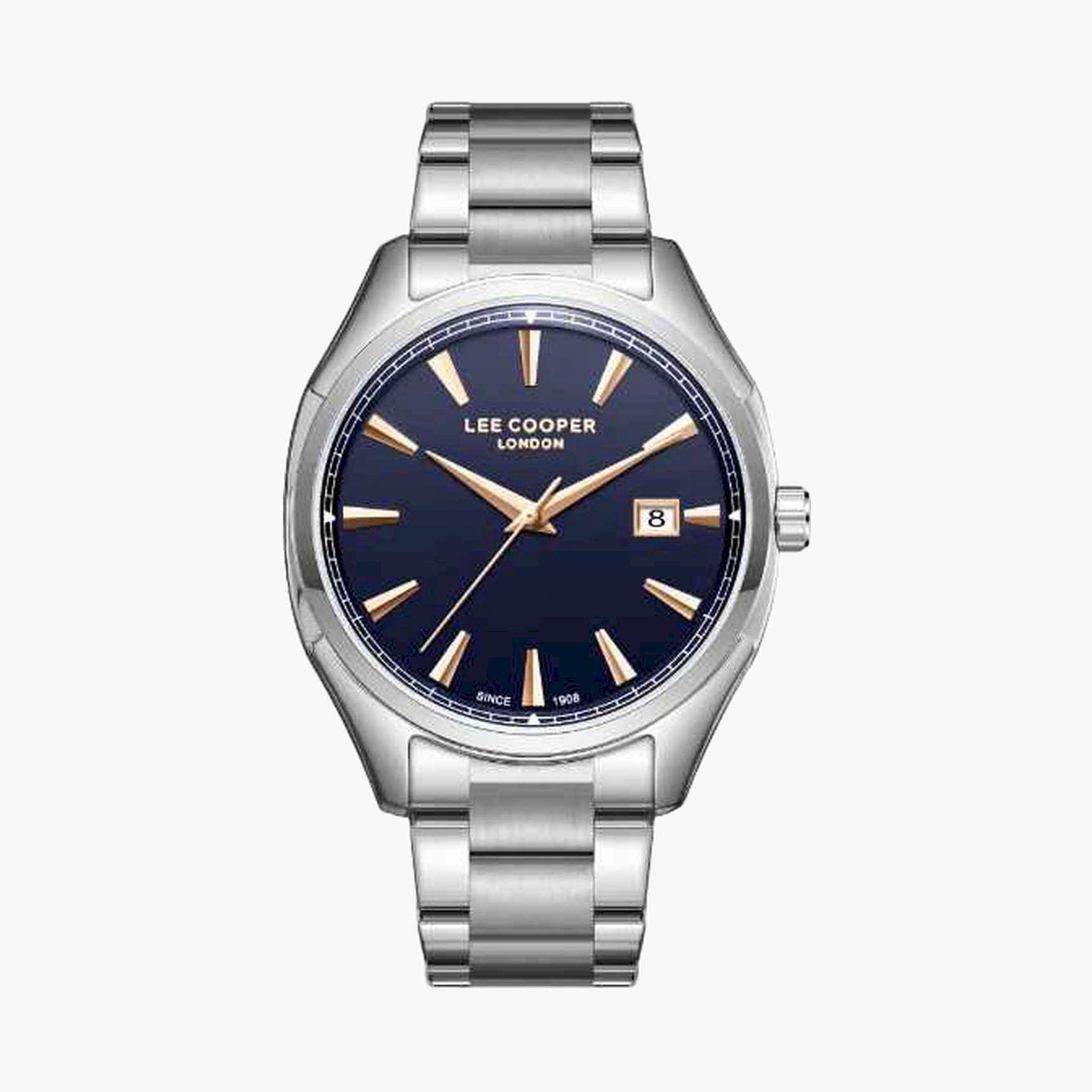 Lee Cooper Men's 41MM Silver Analog Metal Strap Watch | LC08007.390-men-watchesandjewellery-watches-image-1