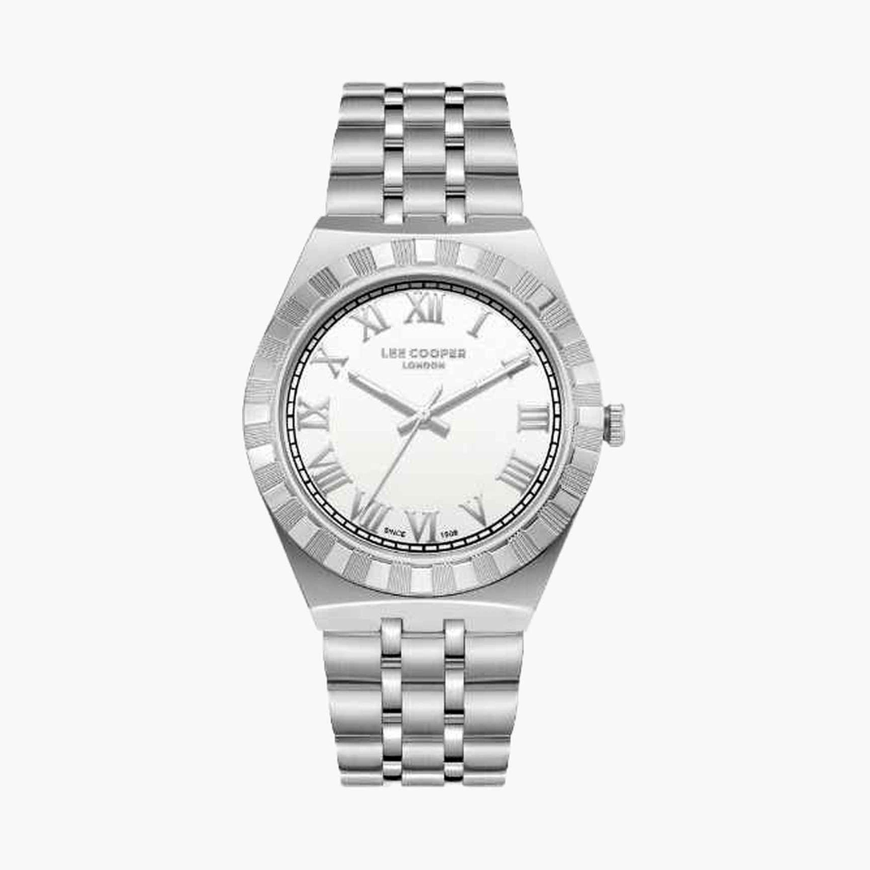 Lee Cooper Men's 41MM Silver Analog Metal Strap Watch | LC08060.330-men-watchesandjewellery-watches-image-1