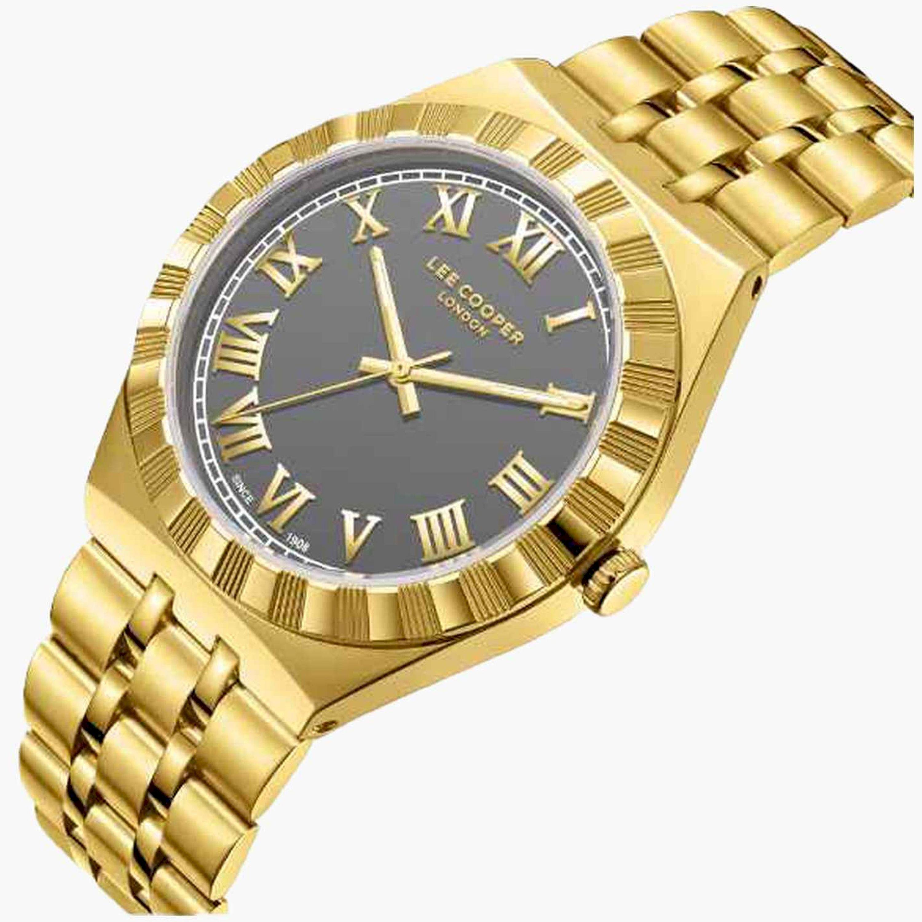 لي كوبر- ساعة تناظري سوار معدني للرجال 41مم لون ذهبي | LC08060.160-men-watchesandjewellery-watches-image-2