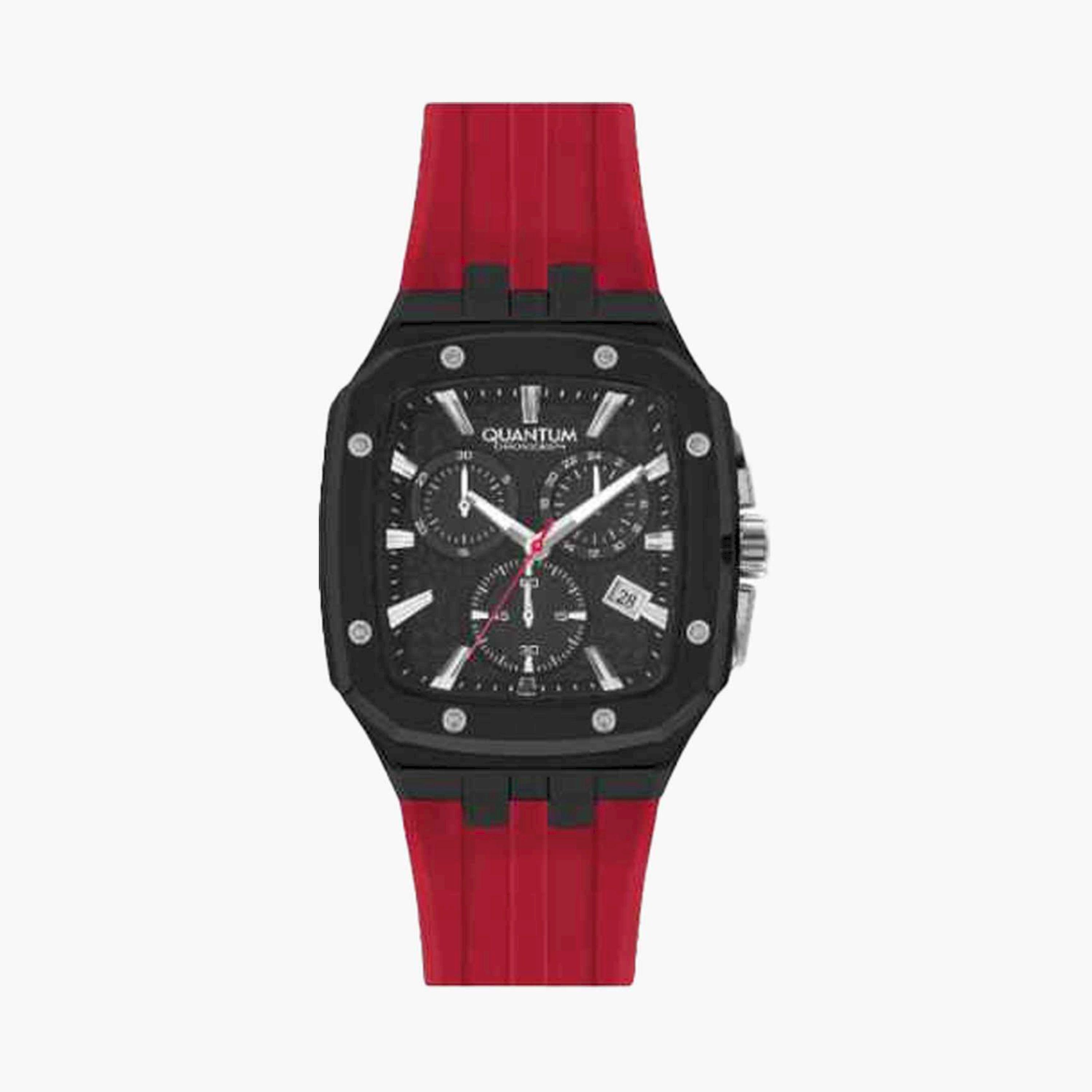 كوانتوم- ساعة كرونوغراف سوار سيليكون للرجال 44مم متعددة الألوان | HNG1033.658-men-watchesandjewellery-watches-image-1