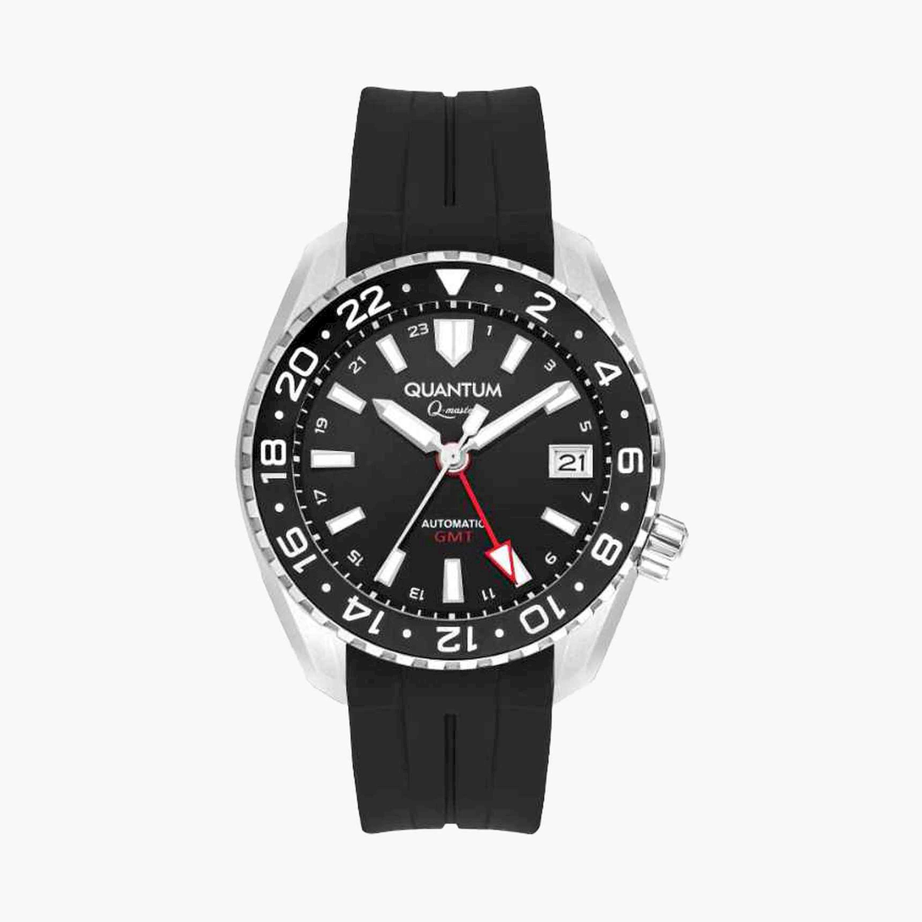 كوانتوم- ساعة اوتوماتيكية سوار سيليكون للرجال 42مم لون اسود | QMG1105.351-men-watchesandjewellery-watches-image-1