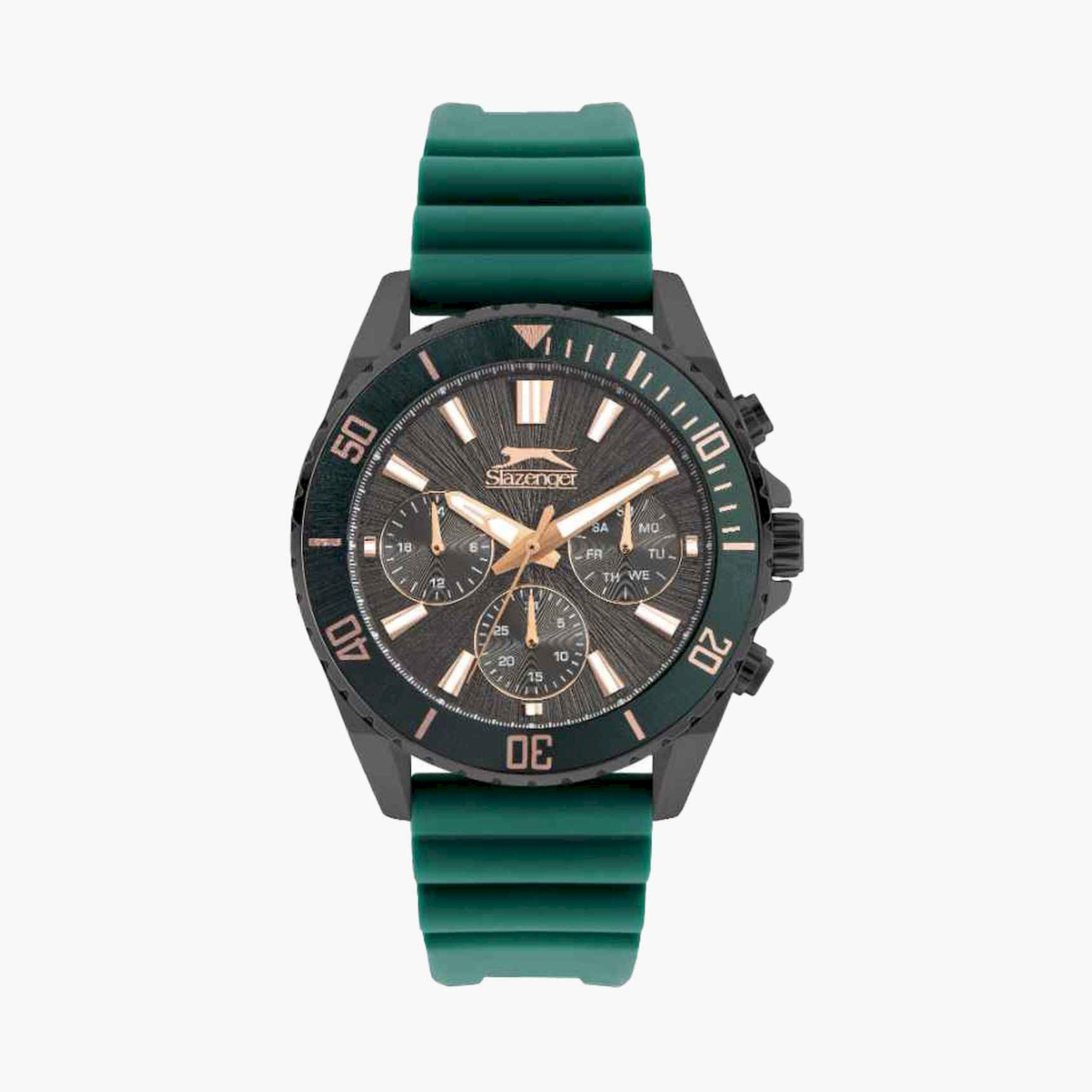 سلازنغر- ساعة كرونوغراف سوار سيليكون للرجال 44مم لون اخضر | SL.9.2274.2.03-men-watchesandjewellery-watches-image-1