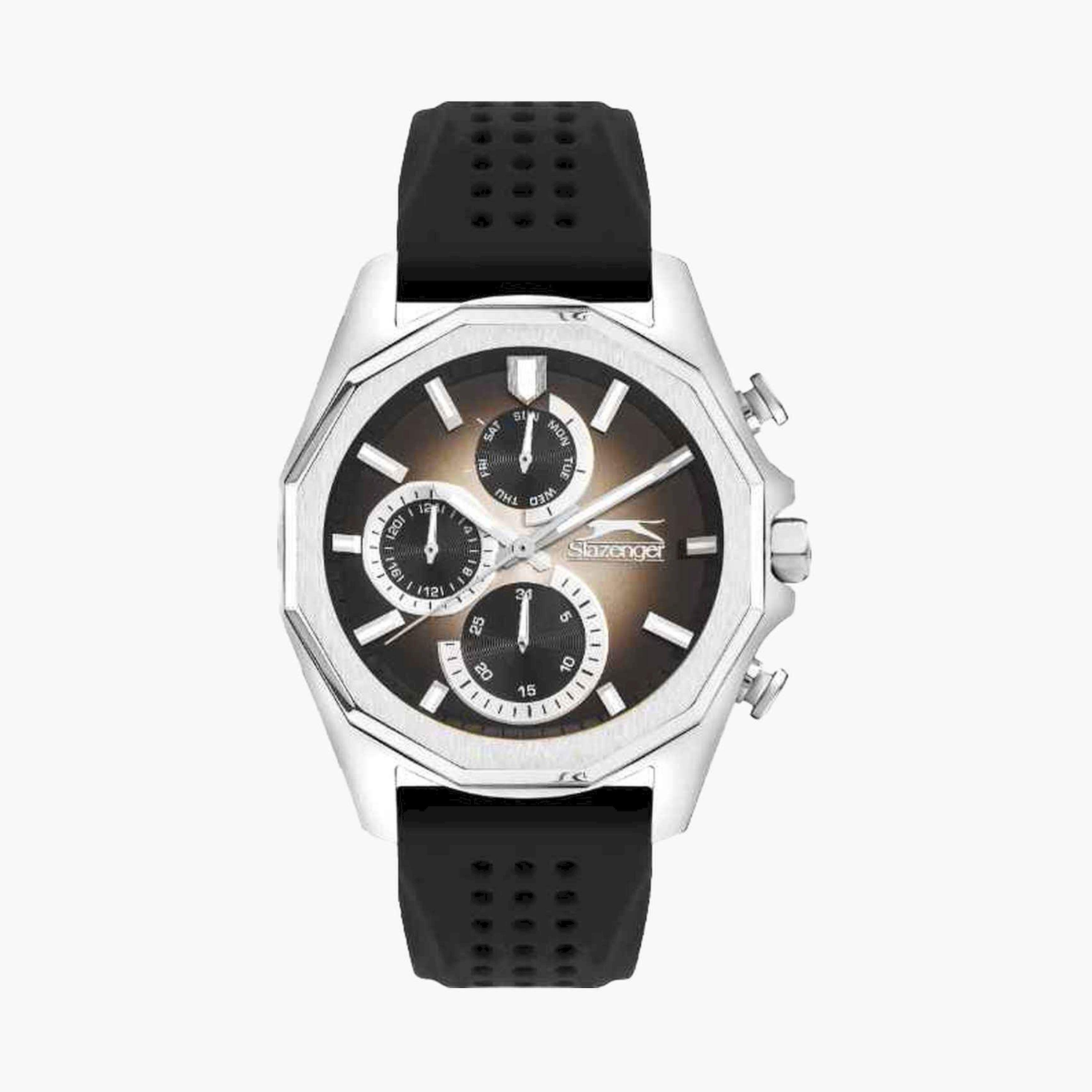 Slazenger Men's 48MM Black Chronograph Silicone Strap Watch | SL.9.2313.2.01-men-watchesandjewellery-watches-image-1