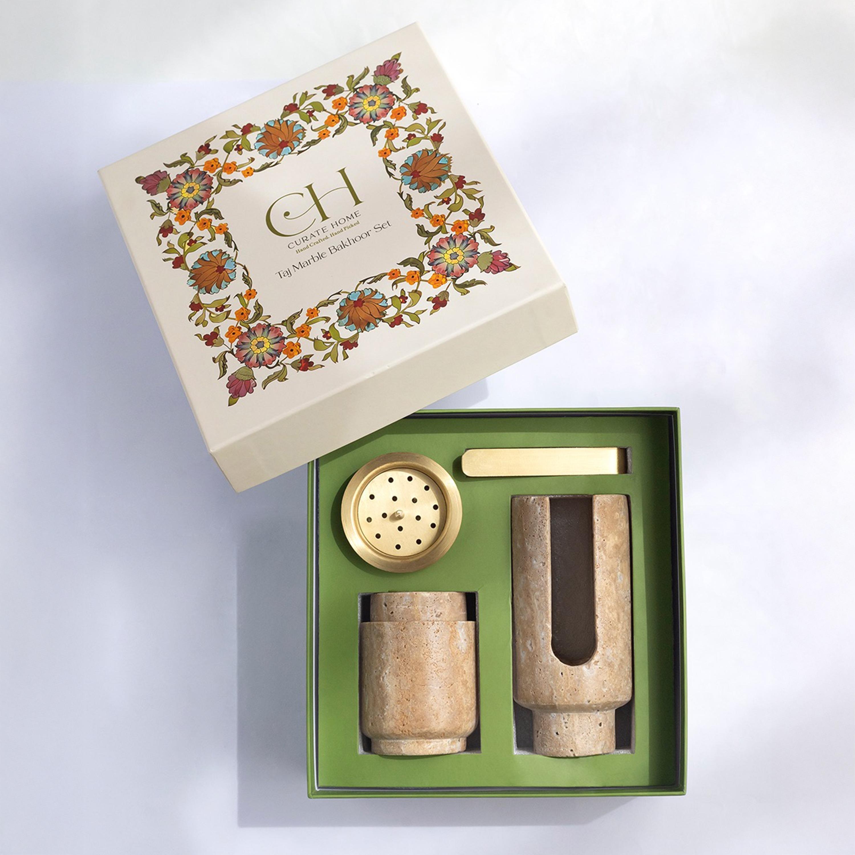 Taj Marble Mabkhara Bakhoor Set